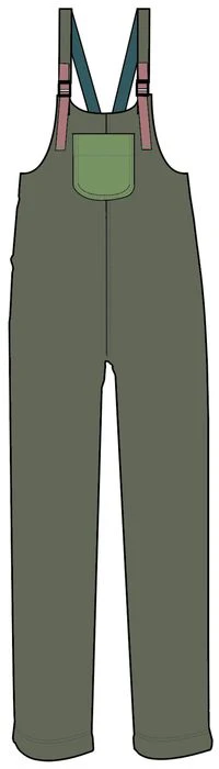 Ace Polar Fleece Dungarees - Dusty Olive - Image 10