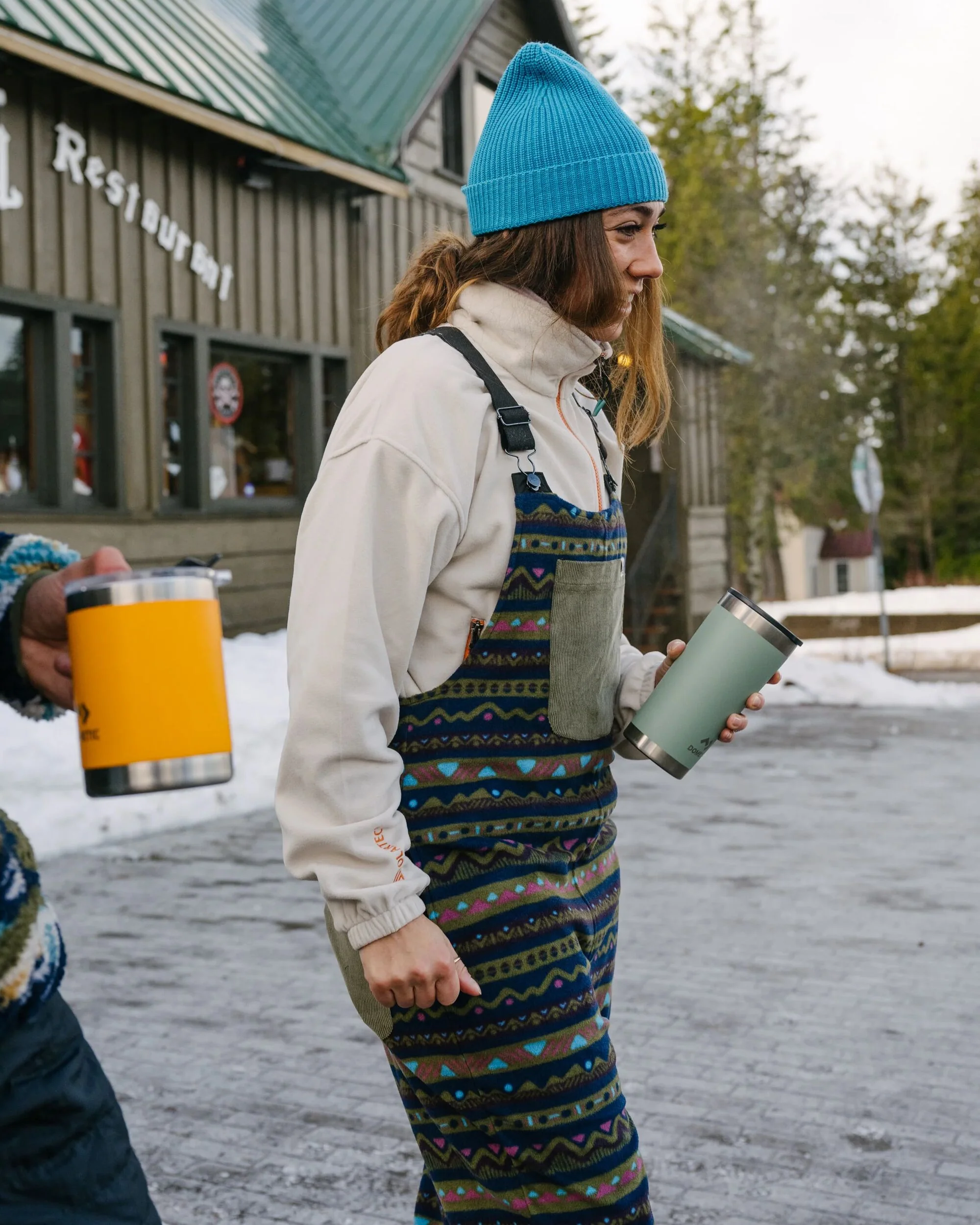 Ace Polar Fleece Dungarees - Mountain Geo Multi - Image 3
