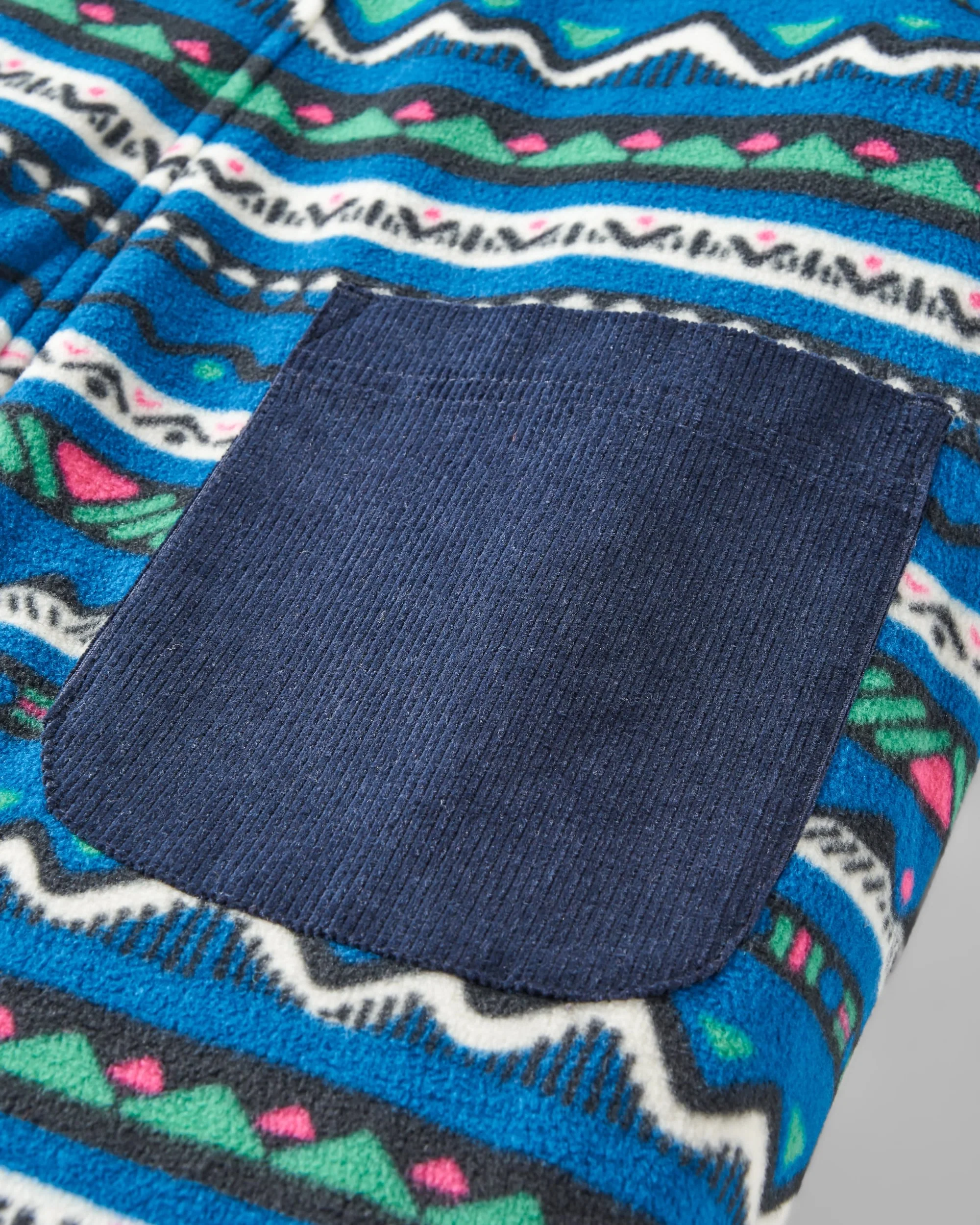 Ace Polar Fleece Dungarees - Mountain Geo Tidal Blue - Image 13
