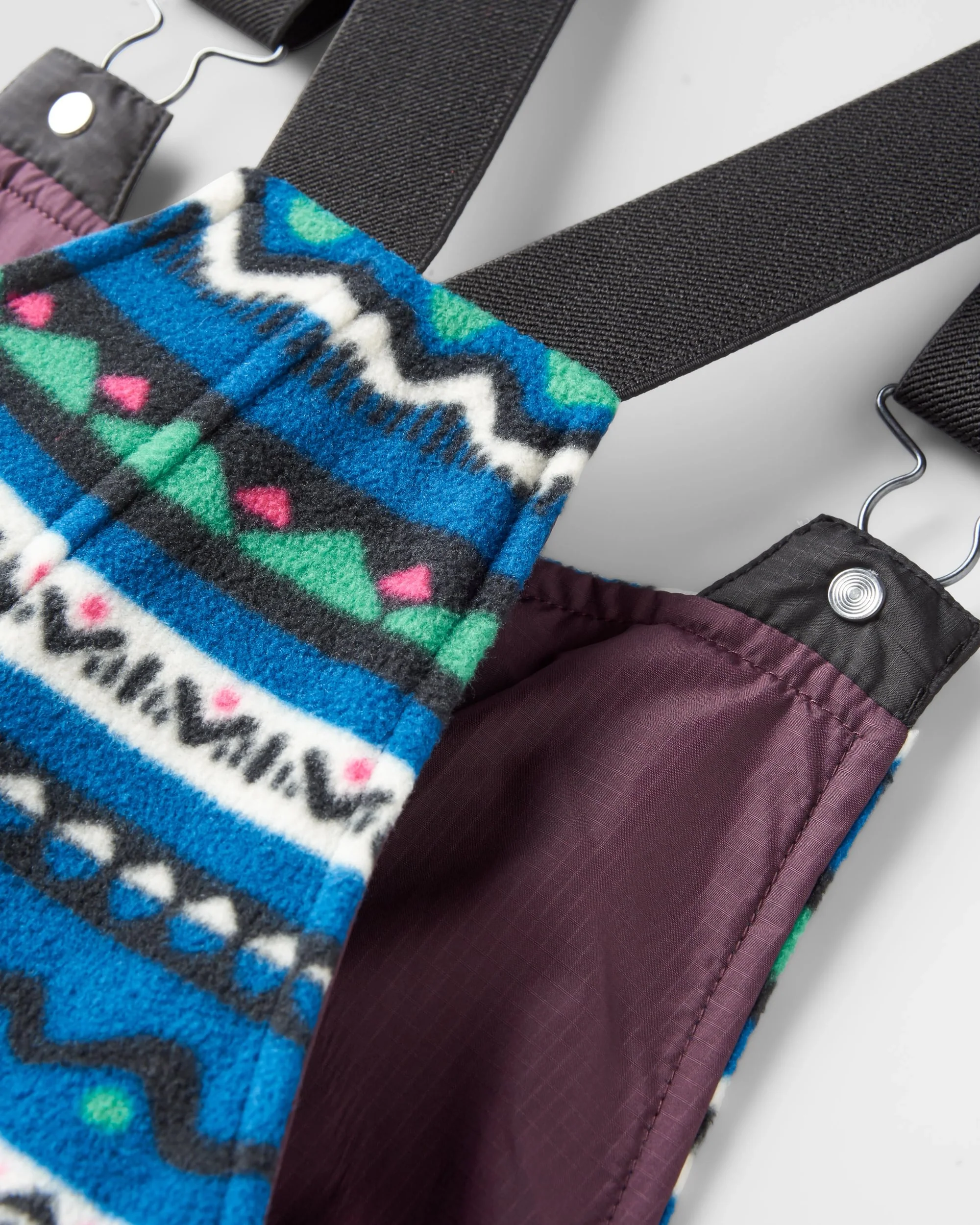 Ace Polar Fleece Dungarees - Mountain Geo Tidal Blue - Image 14