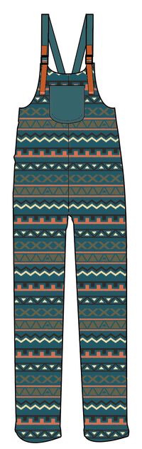 Ace Polar Fleece Dungarees - Retro Geo Mediterranean - Image 15