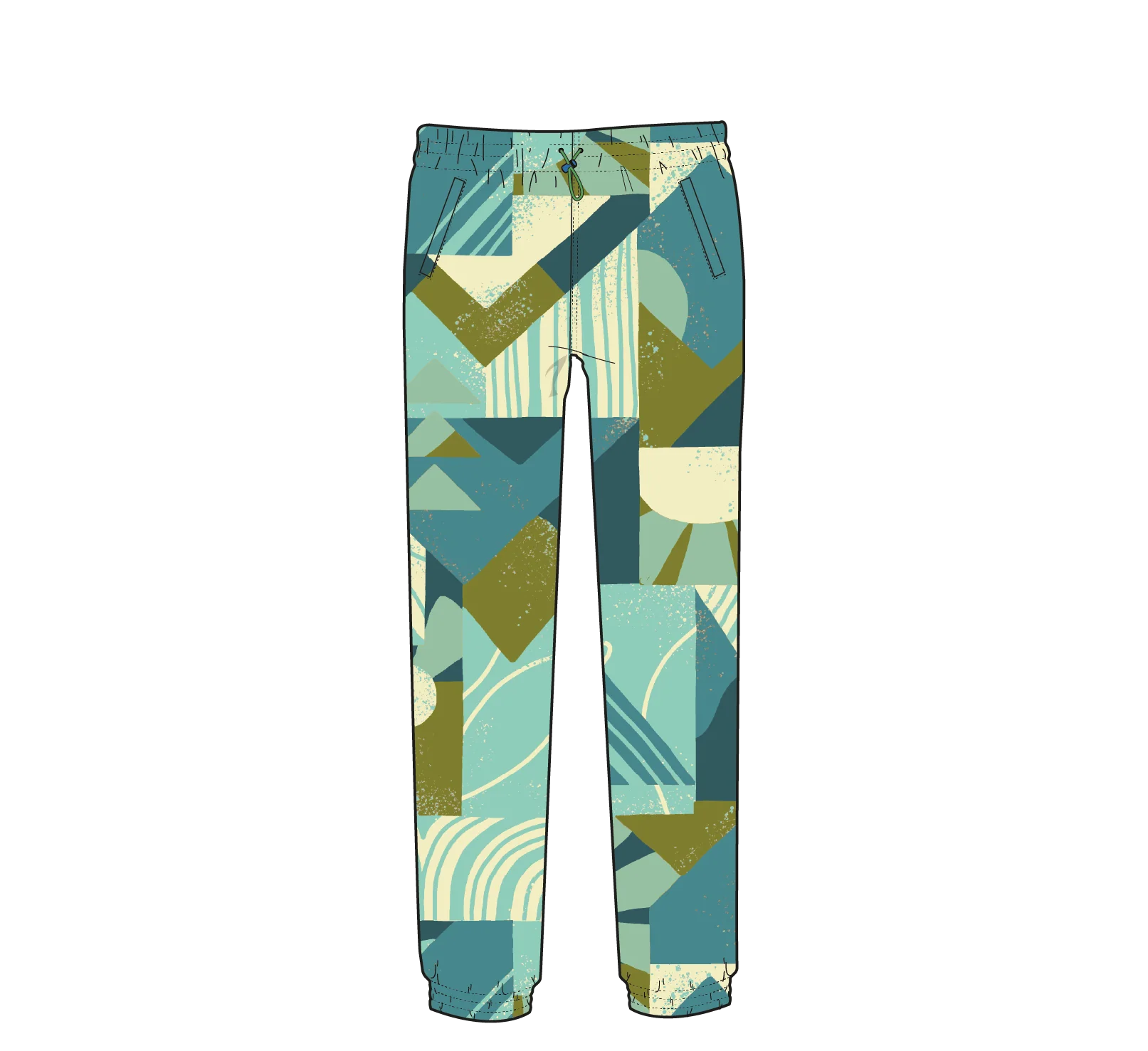 Ace Polar Fleece Joggers - Sun Patch Aquamarine - Image 7