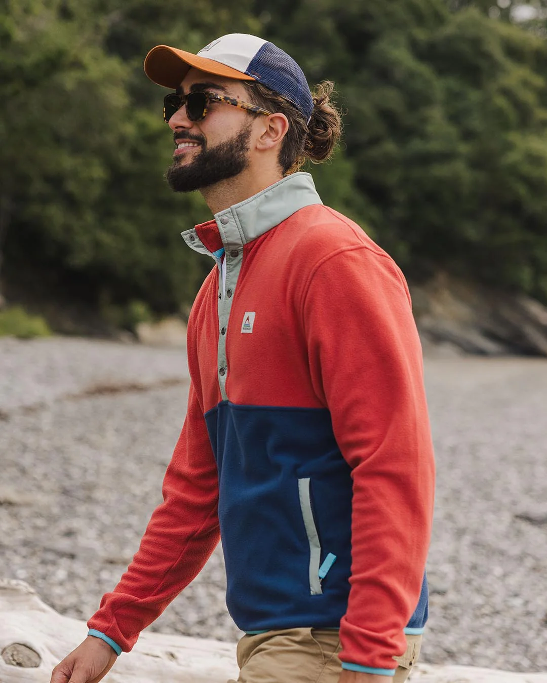 Adrift Polar Fleece - Cardinal/Dark Denim - Image 5