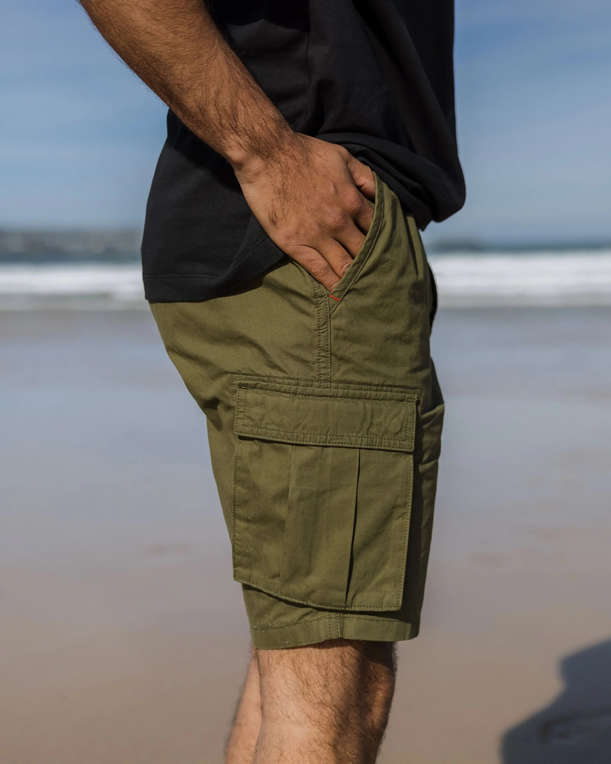 Adventurer Cargo Cotton Short - Khaki - Image 4