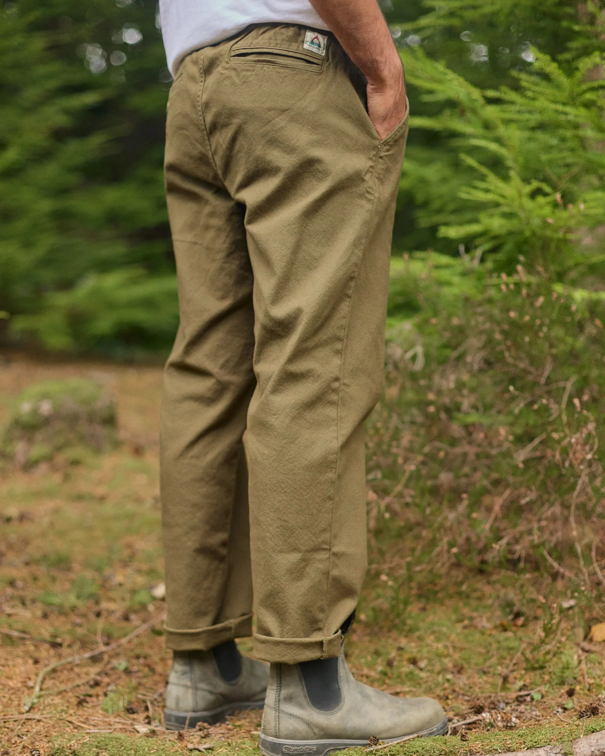 Adventurer Organic Canvas Trouser - Dark Olive - Image 4