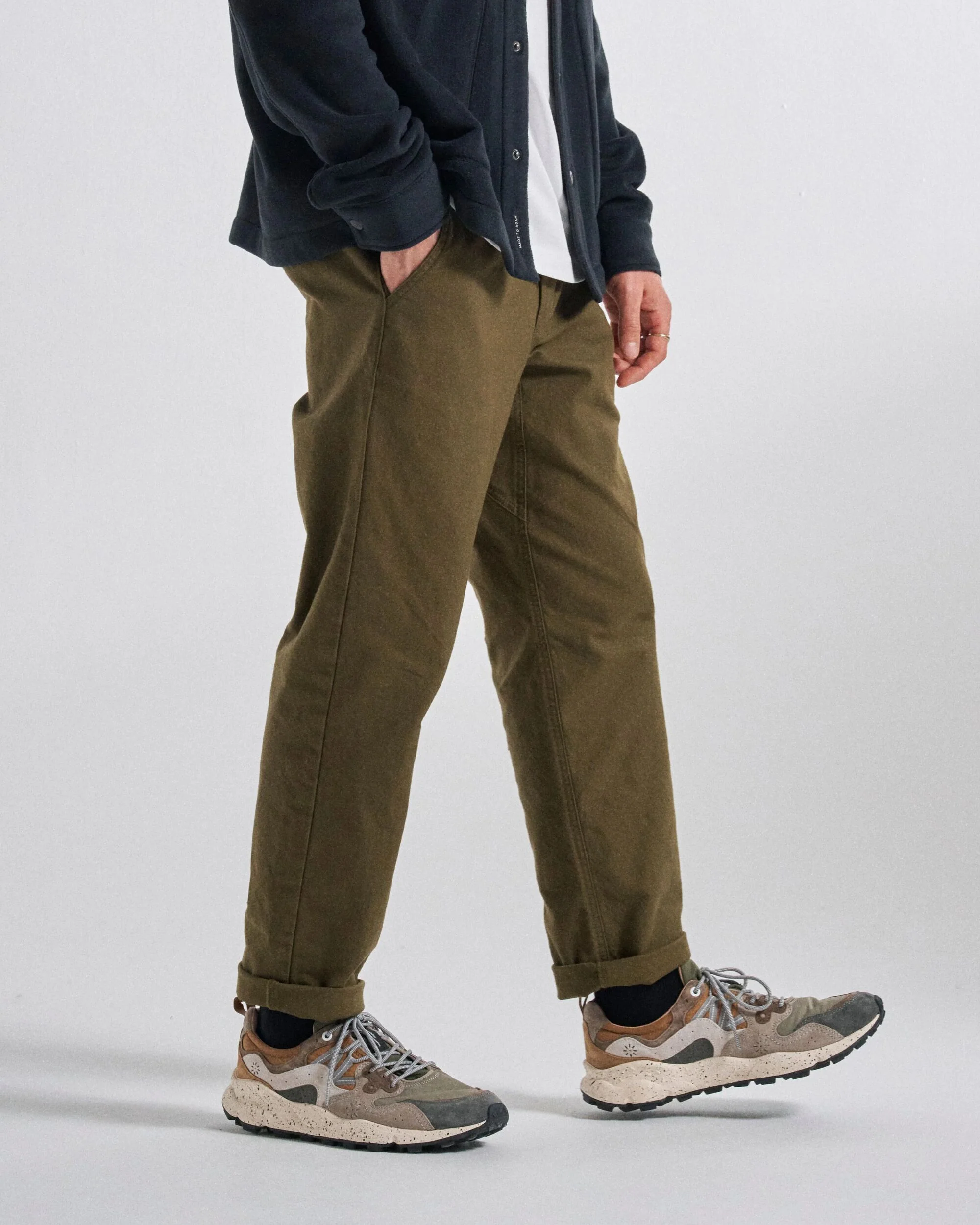 Adventurer Organic Canvas Trouser - Dark Olive - Image 6