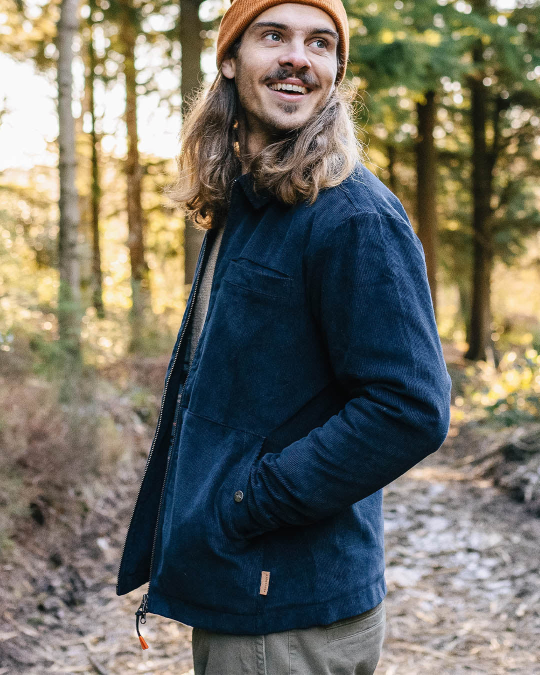 Alder Cord Jacket - Deep Navy - Image 7