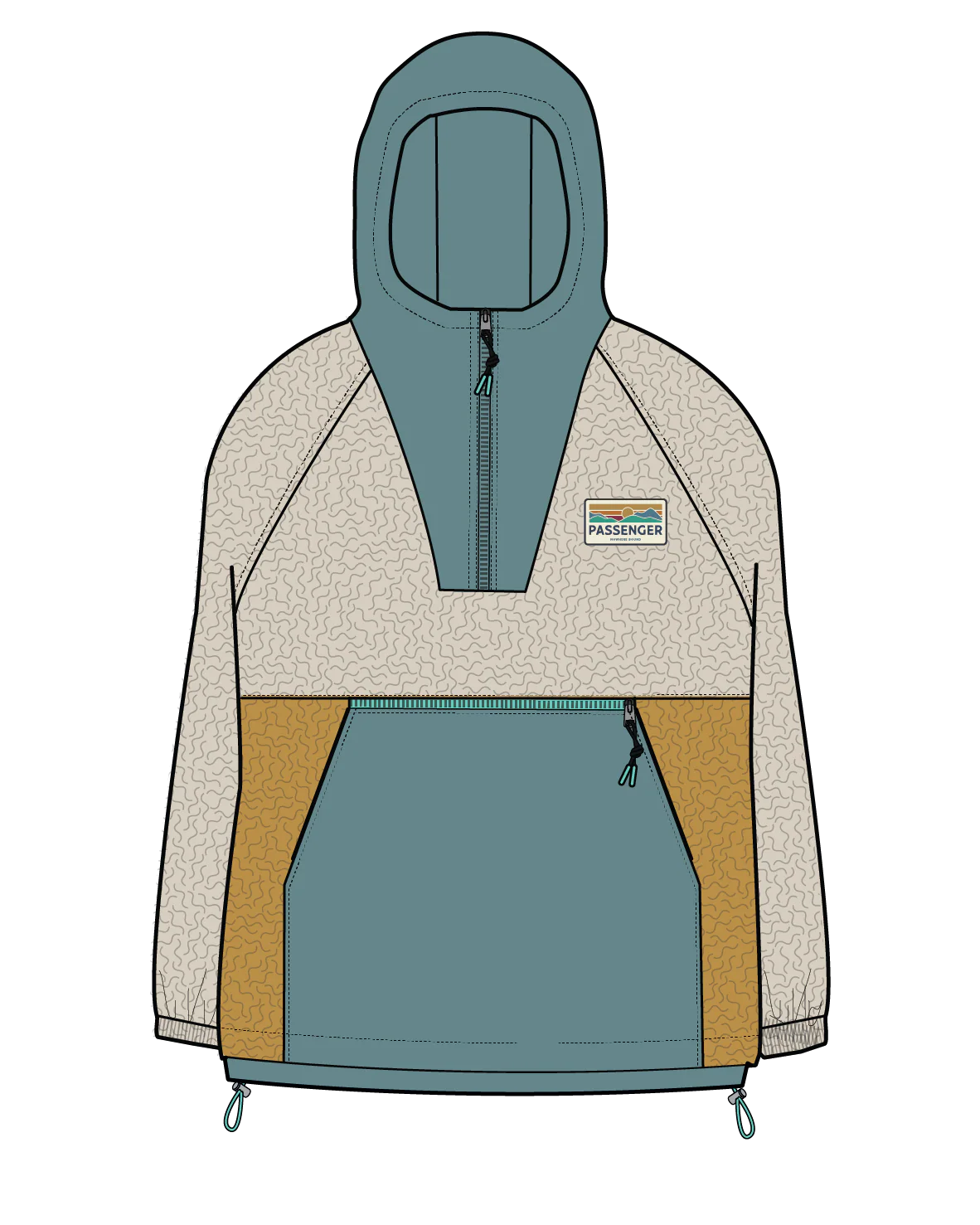 Alexander Hooded Polar Fleece - Birch - Image 7
