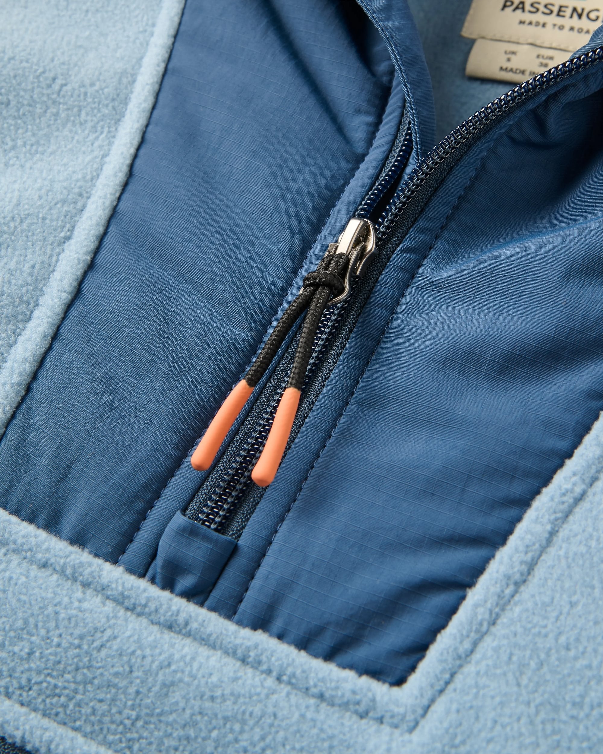 Alexander Hooded Polar Fleece - Faded Denim - Image 4