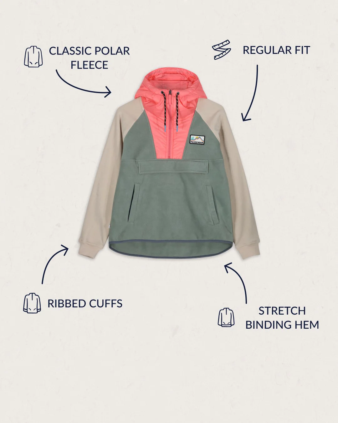 Alexander Polar Hooded Fleece - Pistachio - Image 3