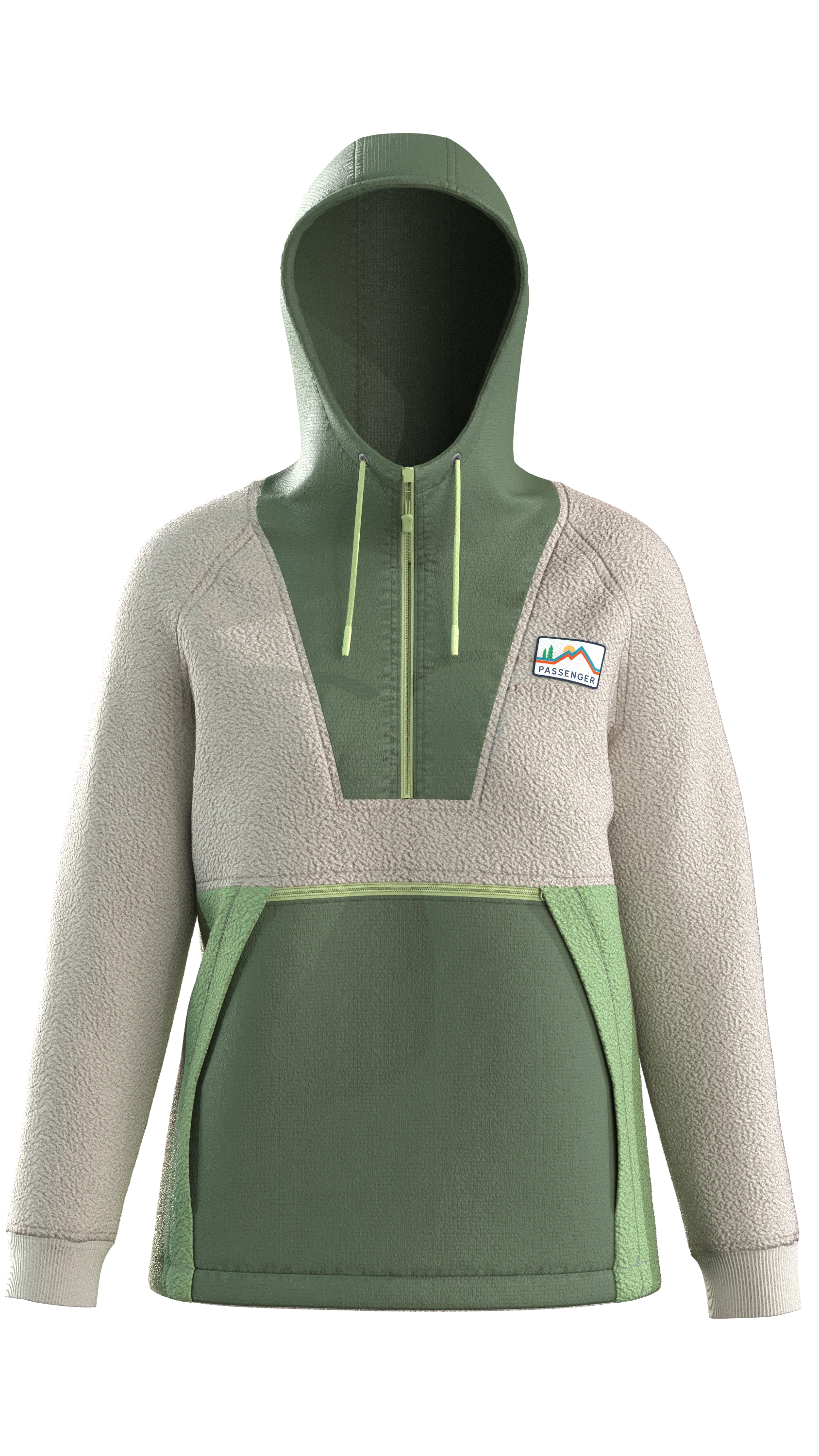 Alexander Hooded Polar Fleece - Feather/Wild Green - Image 10