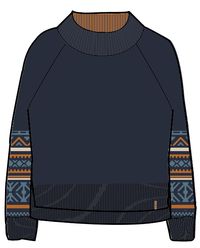 Ambiance Knitted Jumper - Homespun Stripe Navy - Image 6