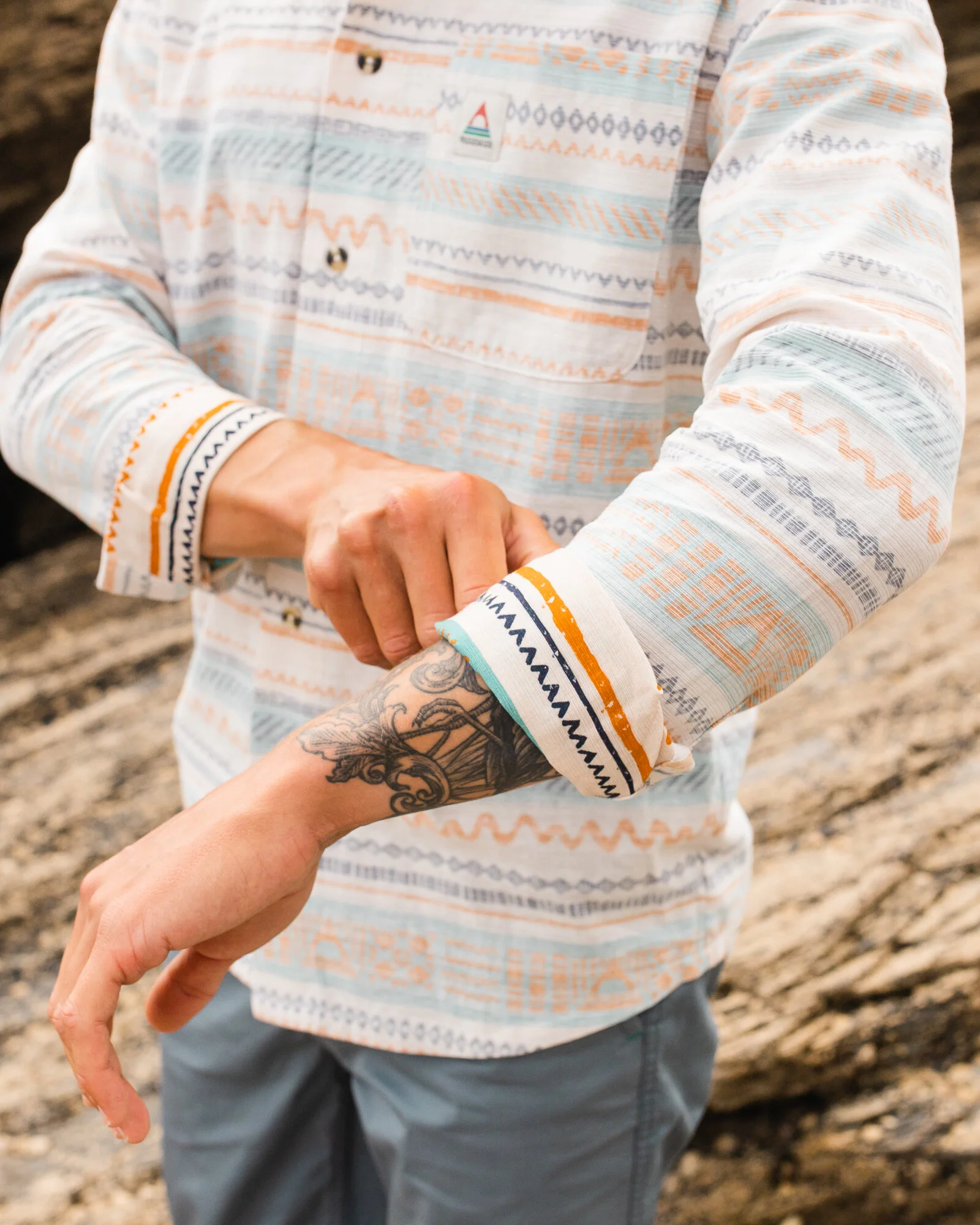 Amboro Shirt - Patchwork Stripe Birch - Image 5