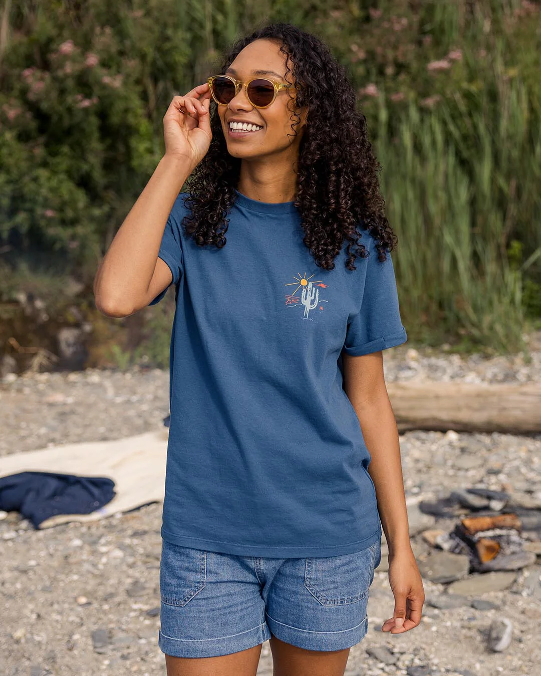 Arabica Oversized T-Shirt - Dark Denim - Image 4