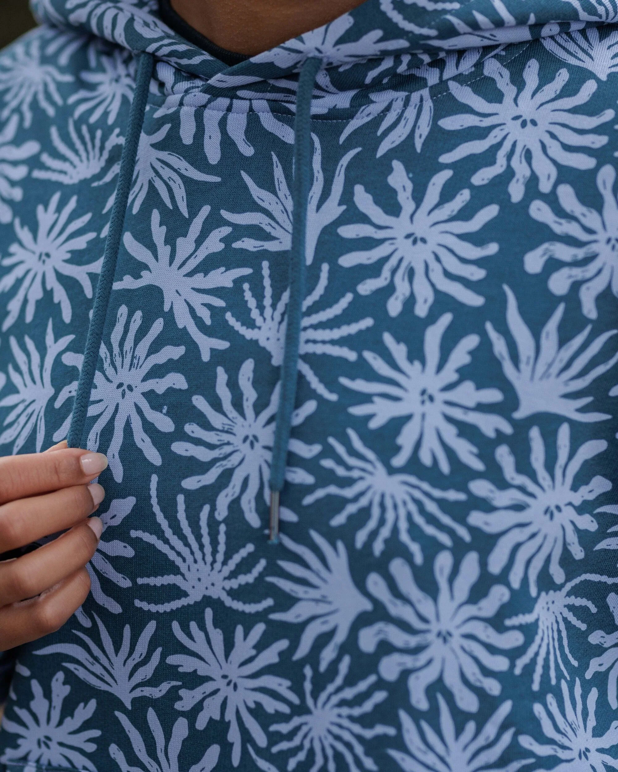 Arame Organic Cotton Hoodie - Seaweed Blue Steel - Image 4