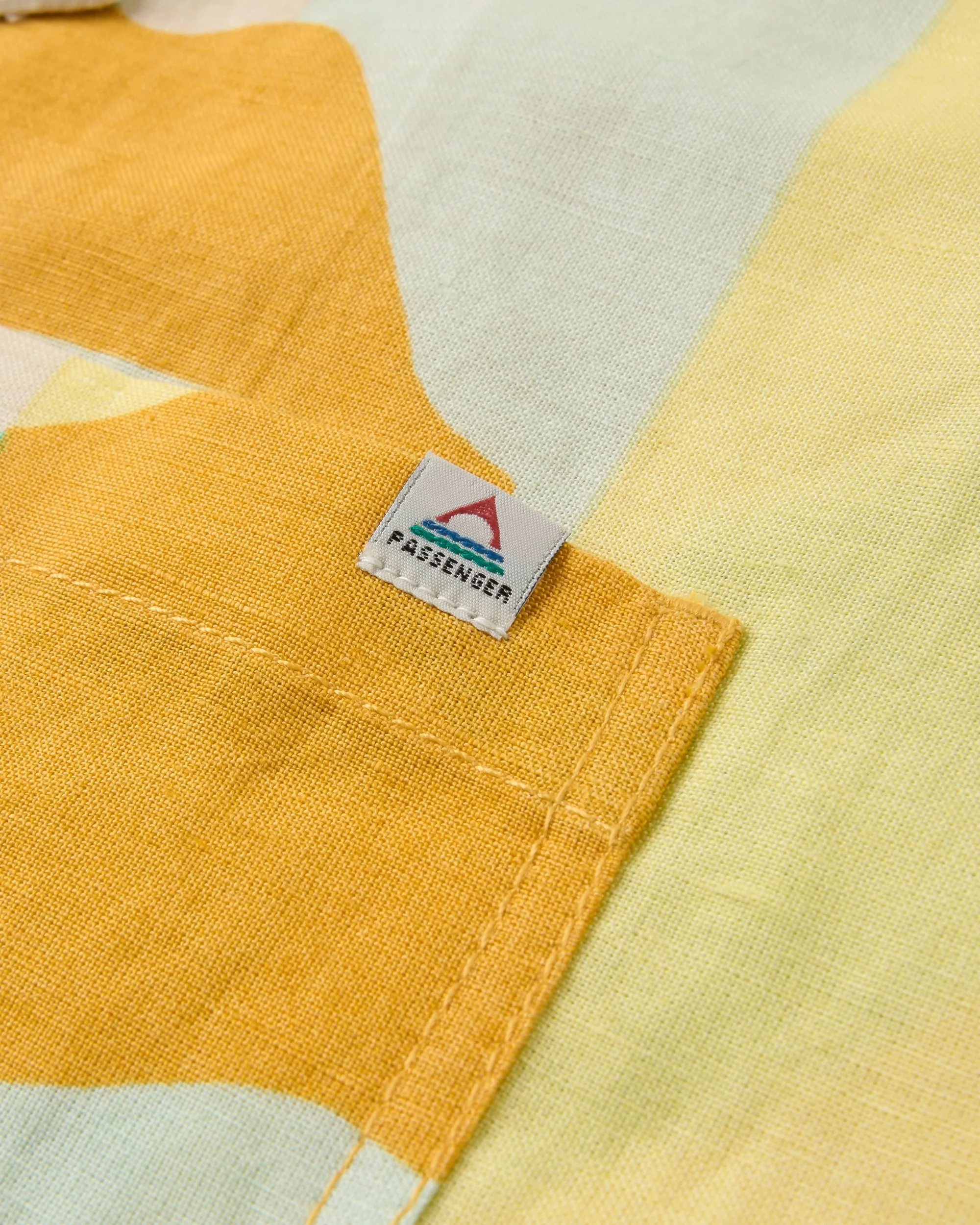 Arden Linen Short Sleeve Shirt - Vista Patchwork Yellow - Image 3