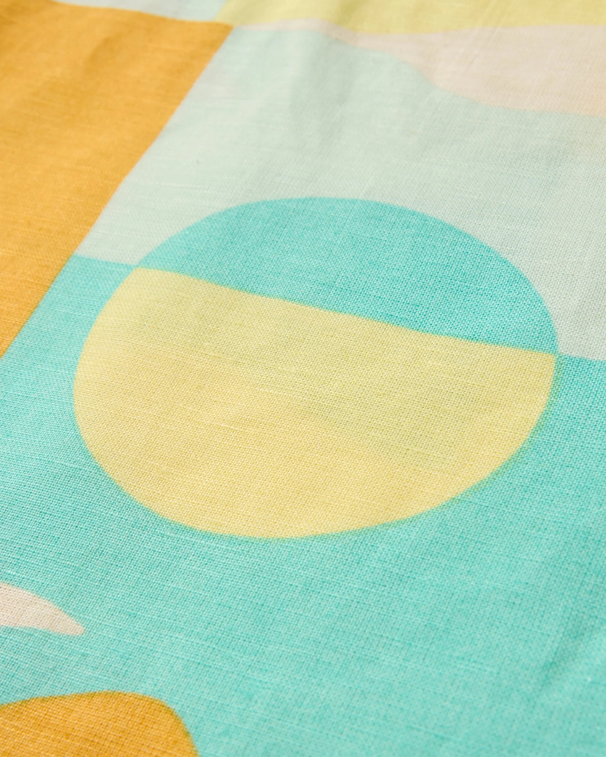 Arden Linen Short Sleeve Shirt - Vista Patchwork Yellow - Image 5