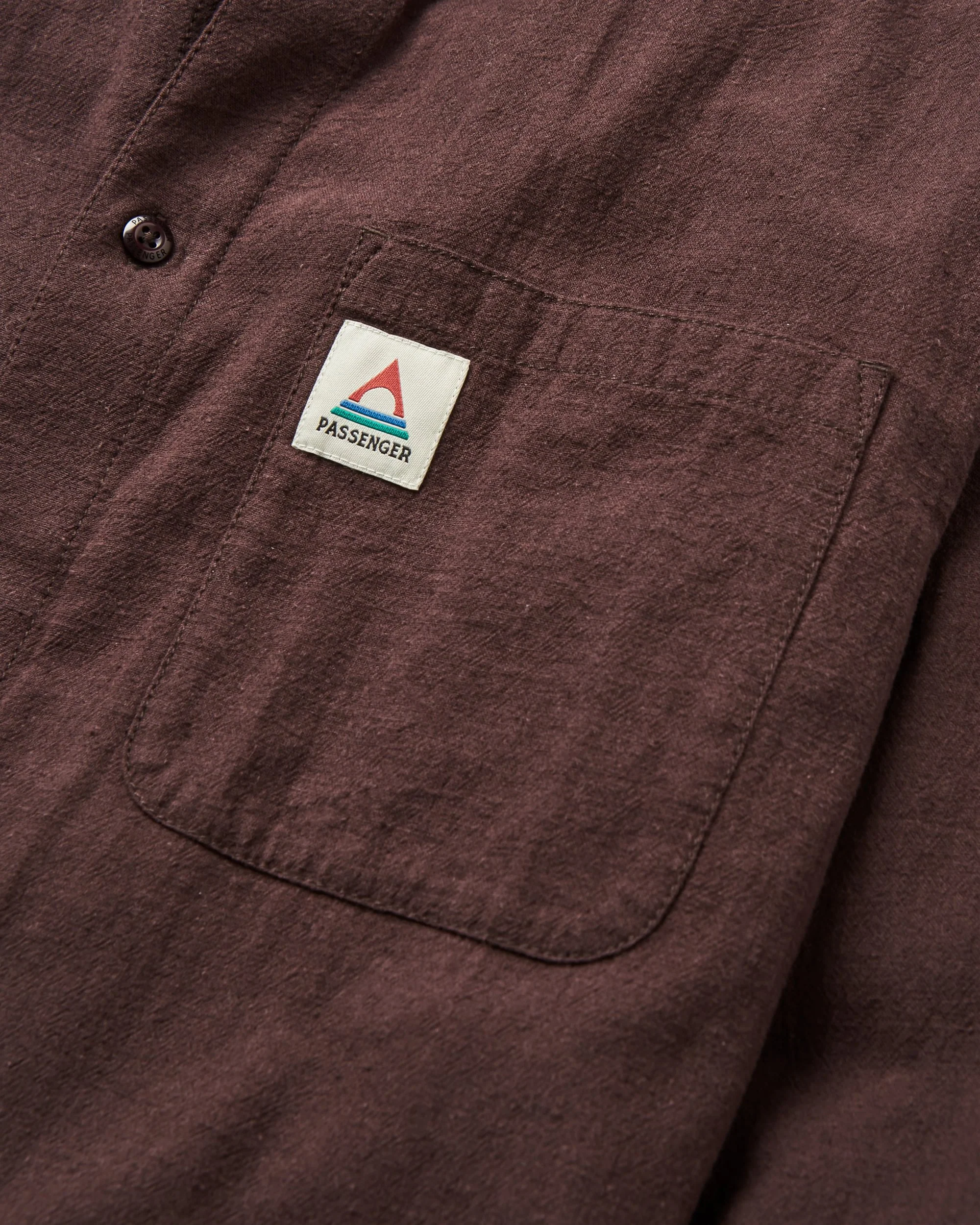 Arica Textured Organic Cotton Shirt - Espresso - Image 2