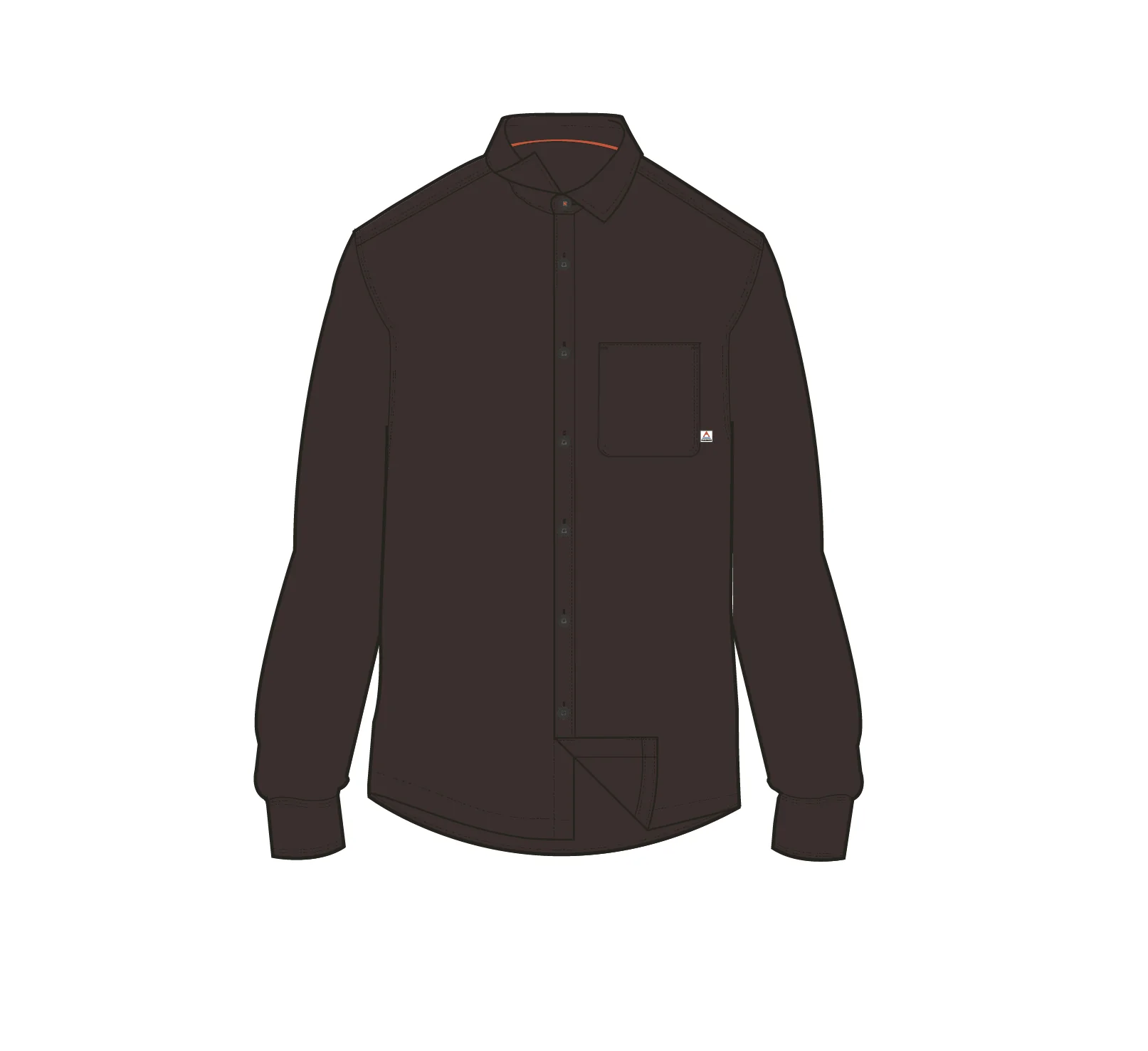 Arica Textured Organic Cotton Shirt - Espresso - Image 5