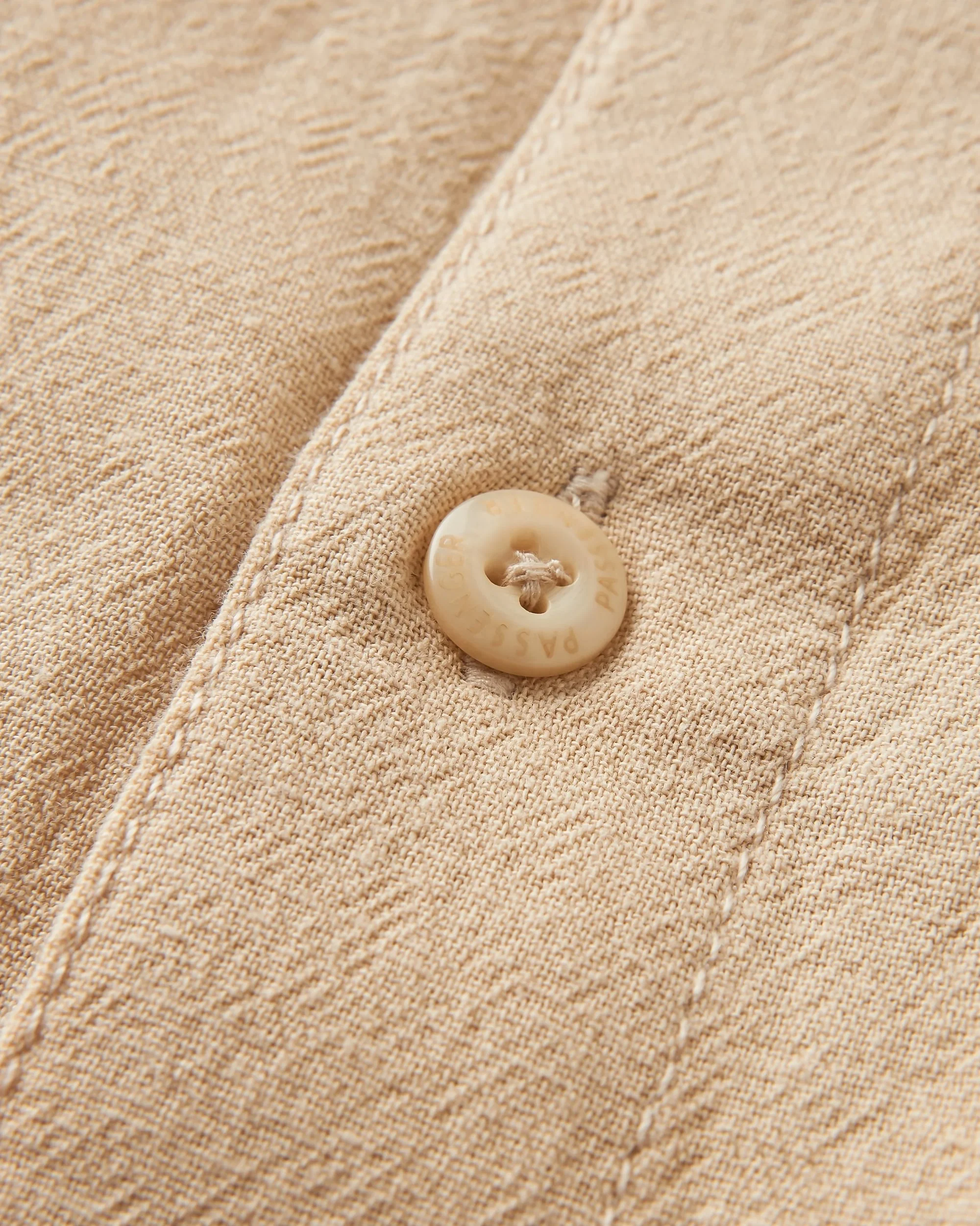 Arica Textured Organic Cotton Shirt - Stone - Image 3