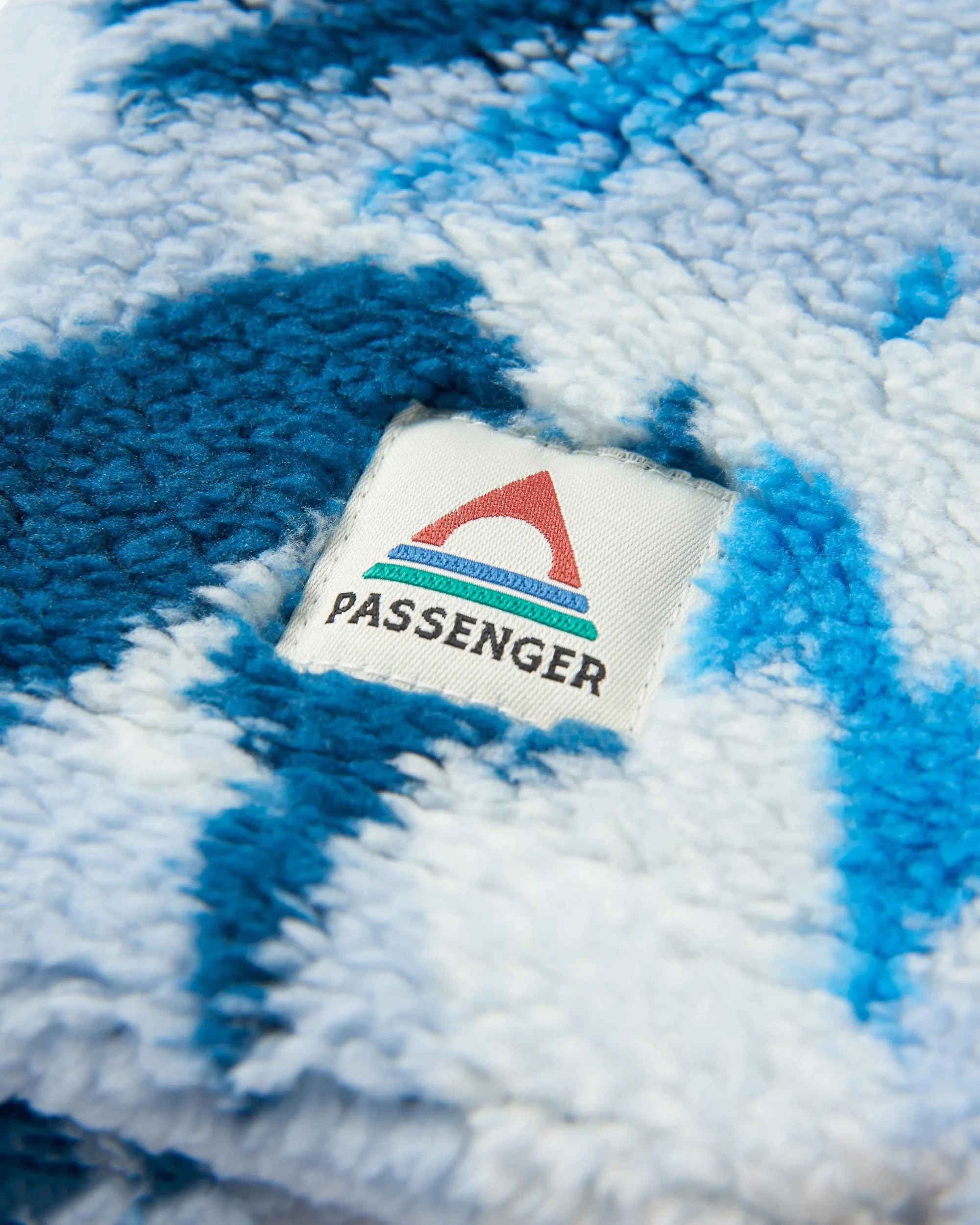 Ash Sherpa Fleece Snood - Abstract Mountain Blue Steel - Image 4