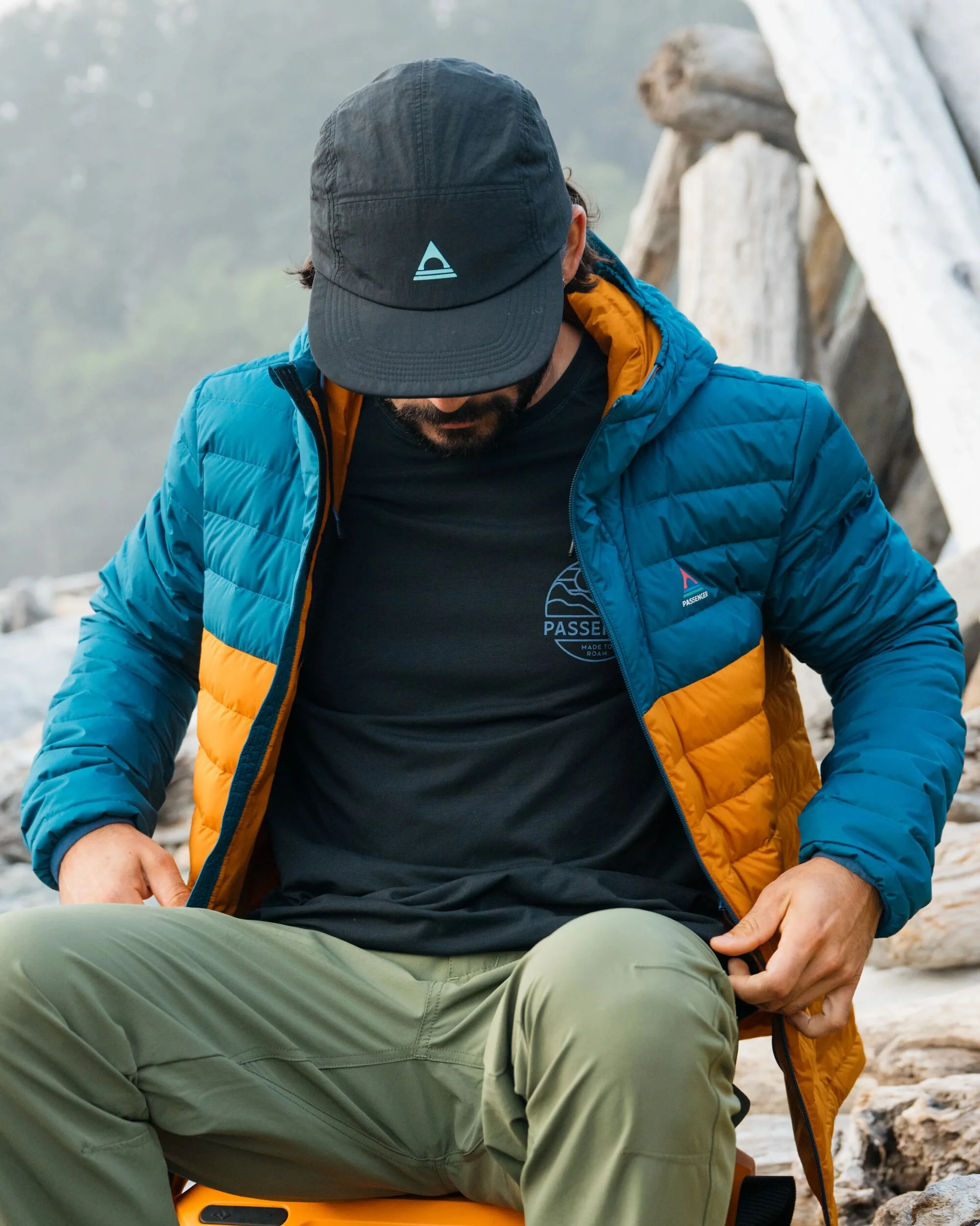 Ashland Down Jacket - Retro Orange/Tidal Blue - Image 3