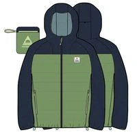 Ashland Down Jacket - Rich Navy/Pear Green - Image 14