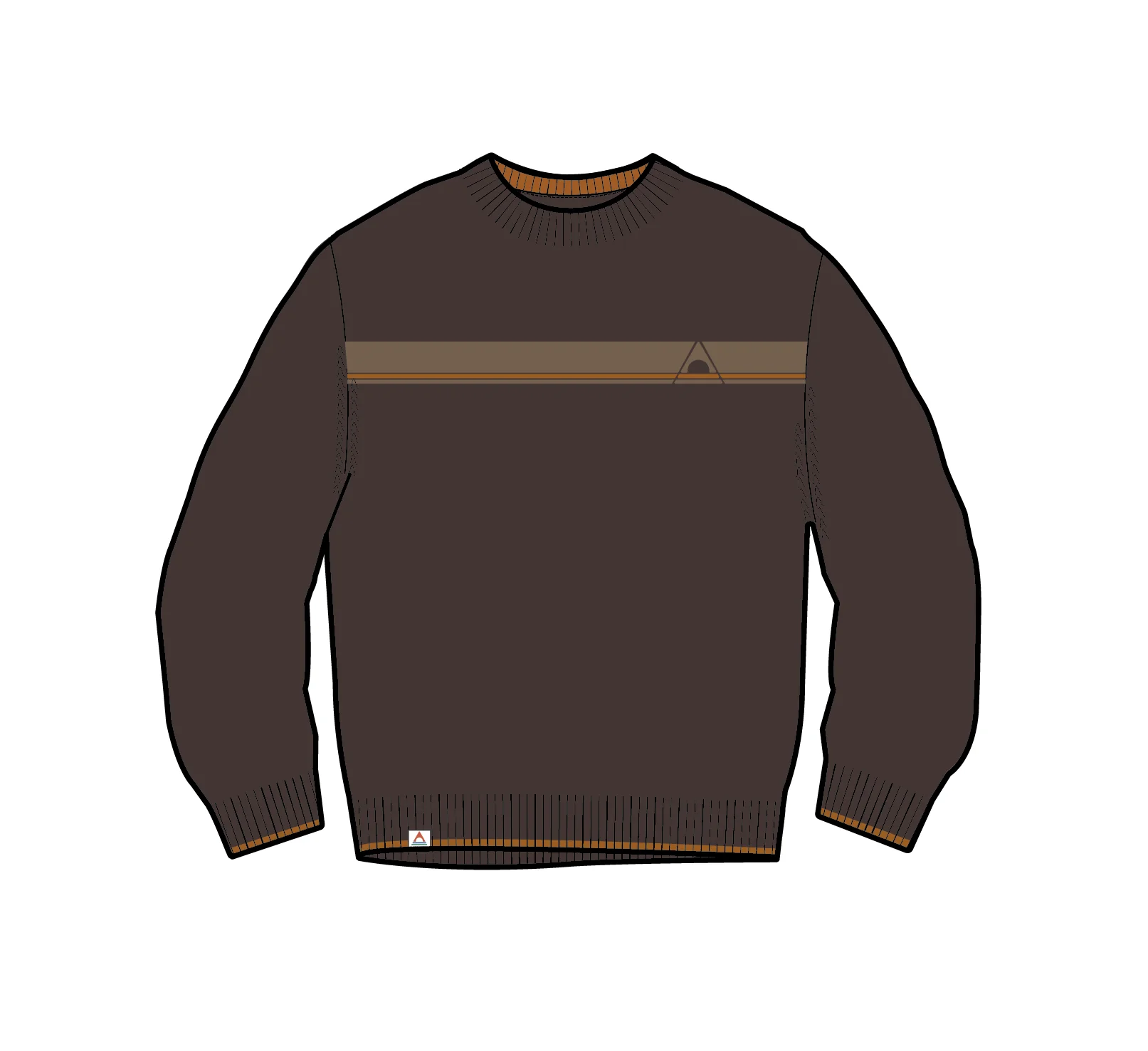 Aspen Stripe Knitted Jumper - Espresso - Image 7