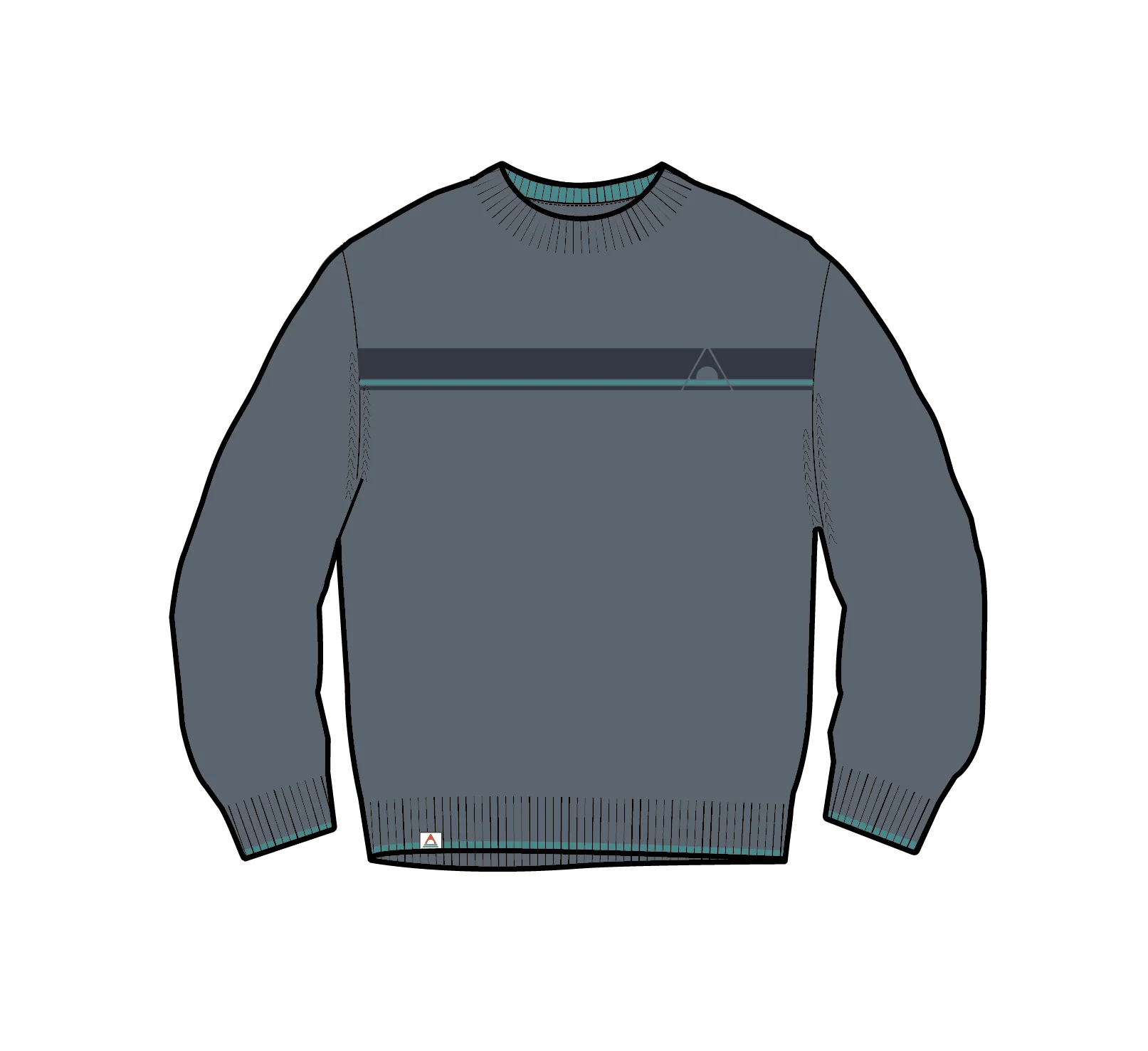 Aspen Stripe Knitted Jumper - Storm Grey - Image 7