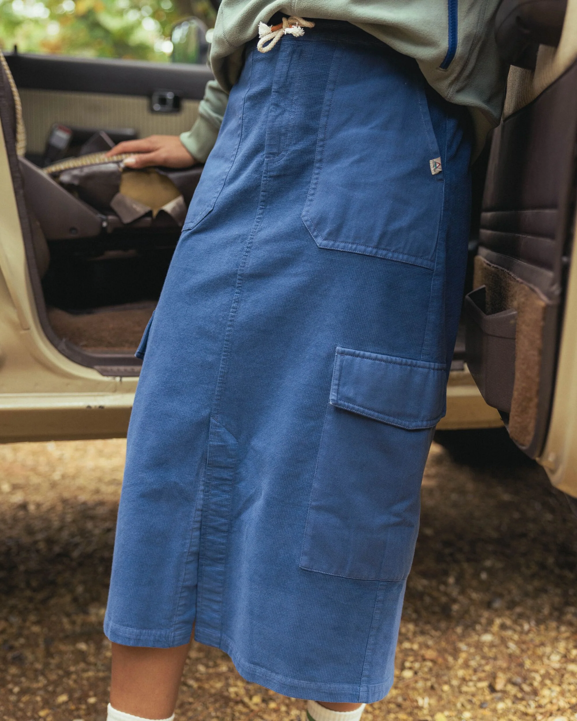 Avian Cord Midi Skirt - Dark Denim - Image 3
