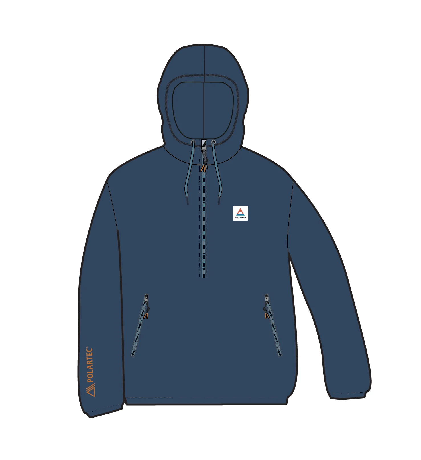 Ayla Micro Polartec® Hooded Fleece - Dark Denim - Image 9