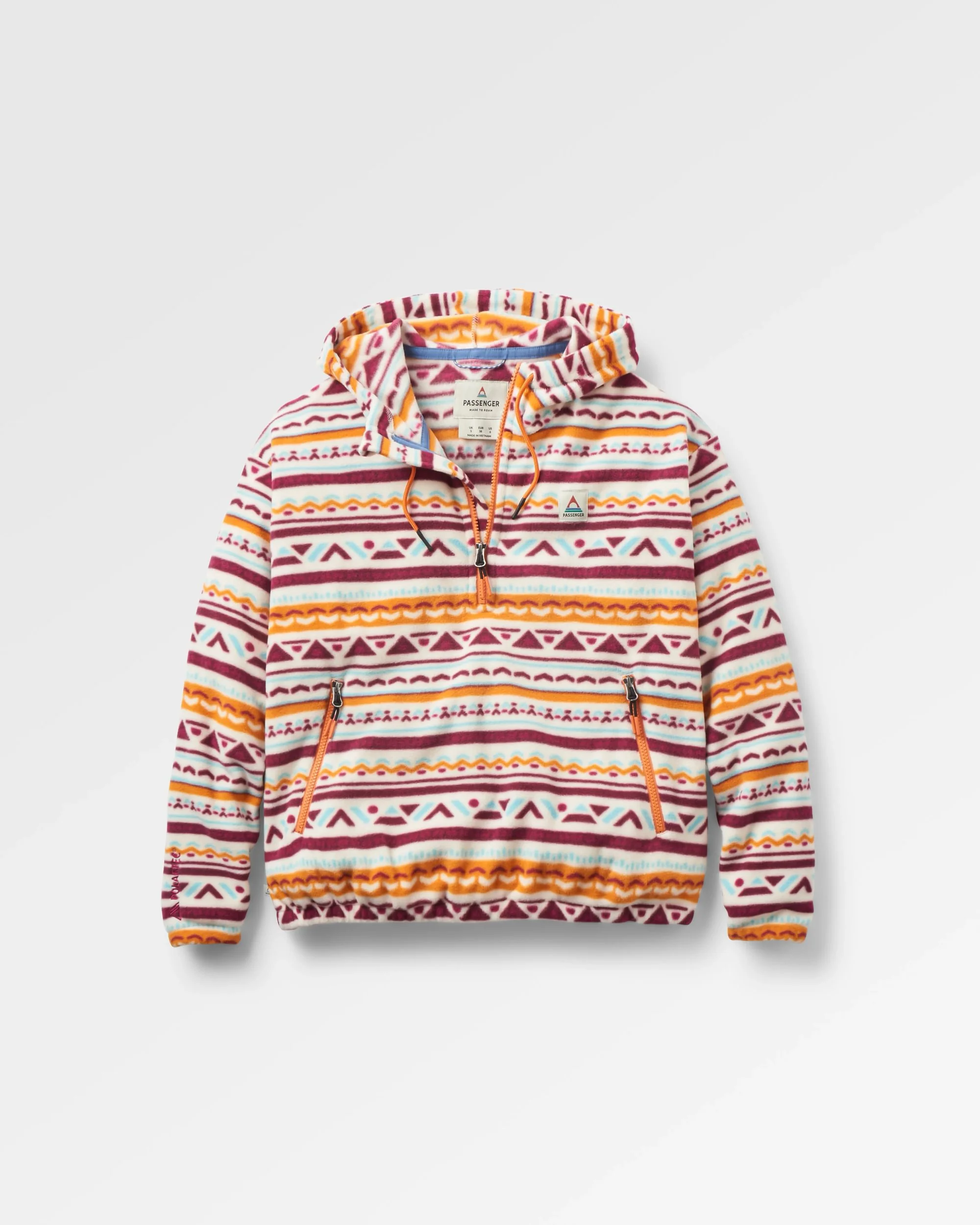 Ayla Micro Polartec® Hooded Fleece - Geo Tracks Birch - Image 2