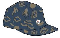 Azara Organic 5 Panel Cap - Abstract Dark Denim - Image 6