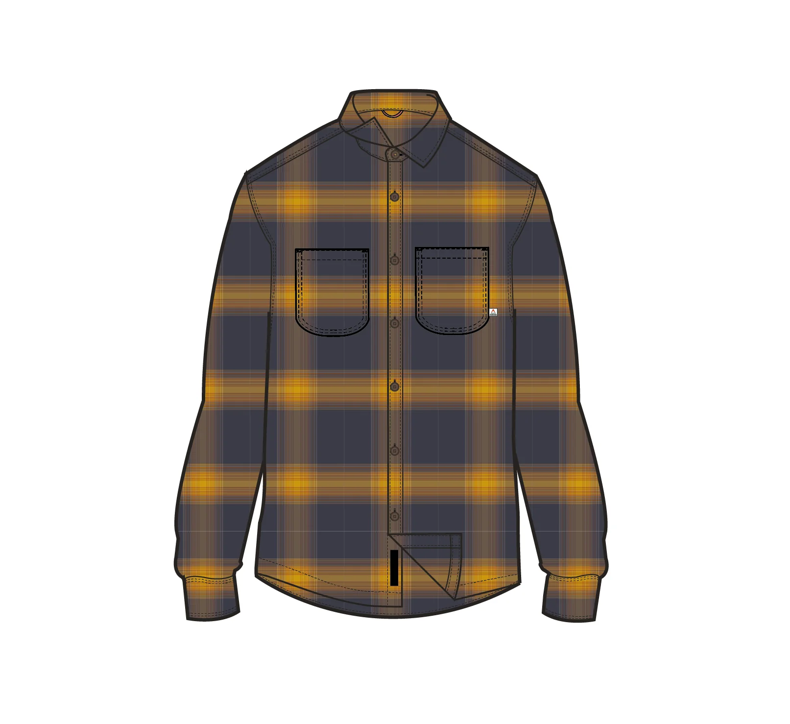 Backcountry Check Light Shirt - Rich Navy/Spruce Yellow Check - Image 11