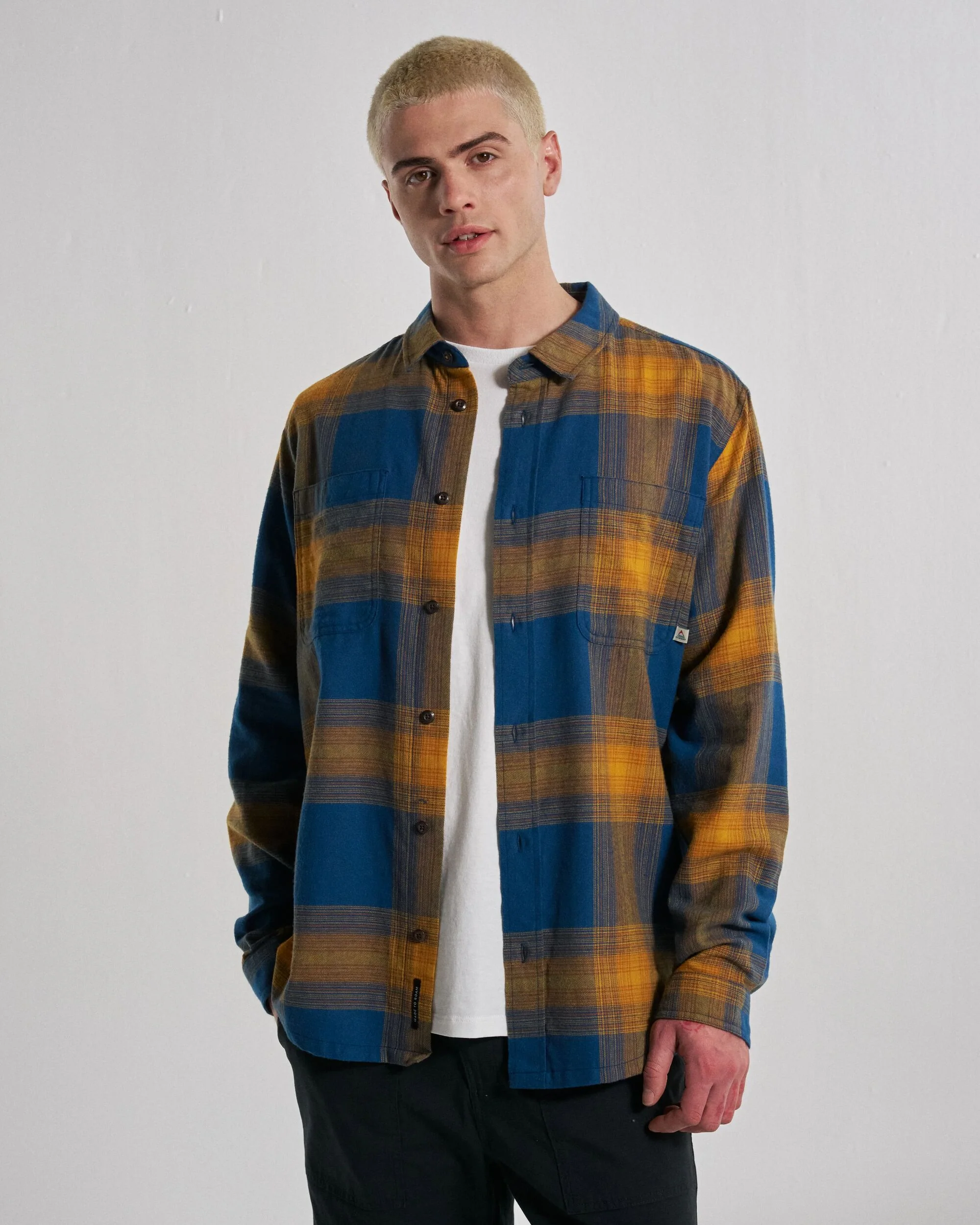 Backcountry Check Light Shirt - Rich Navy/Spruce Yellow Check - Image 3