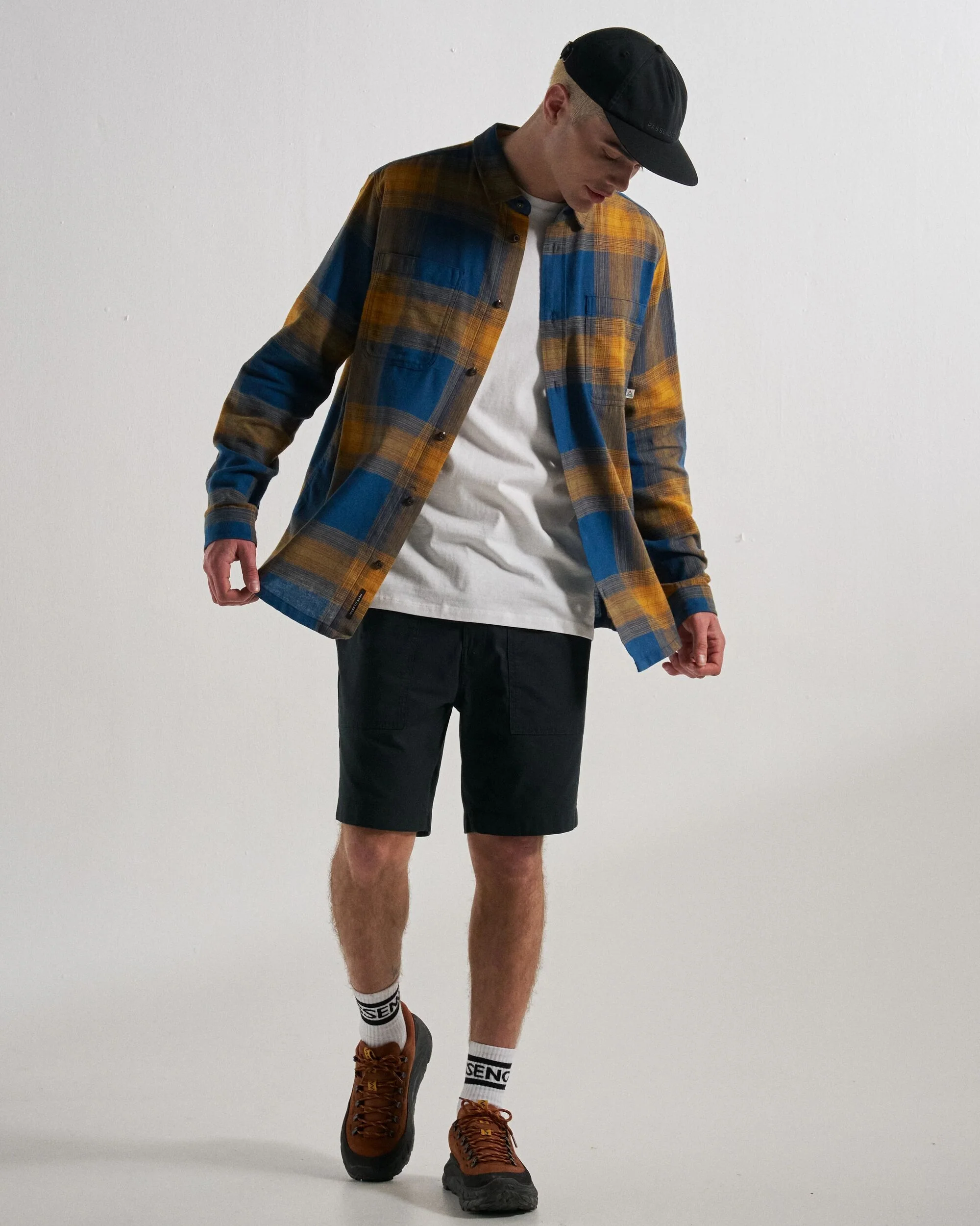 Backcountry Check Light Shirt - Rich Navy/Spruce Yellow Check - Image 6