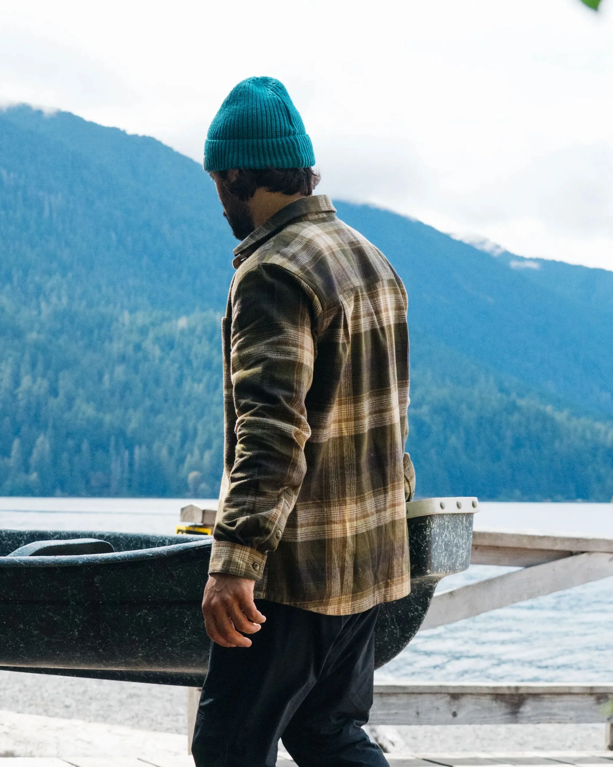 Backcountry Check Shirt - Dark Olive Check - Image 4