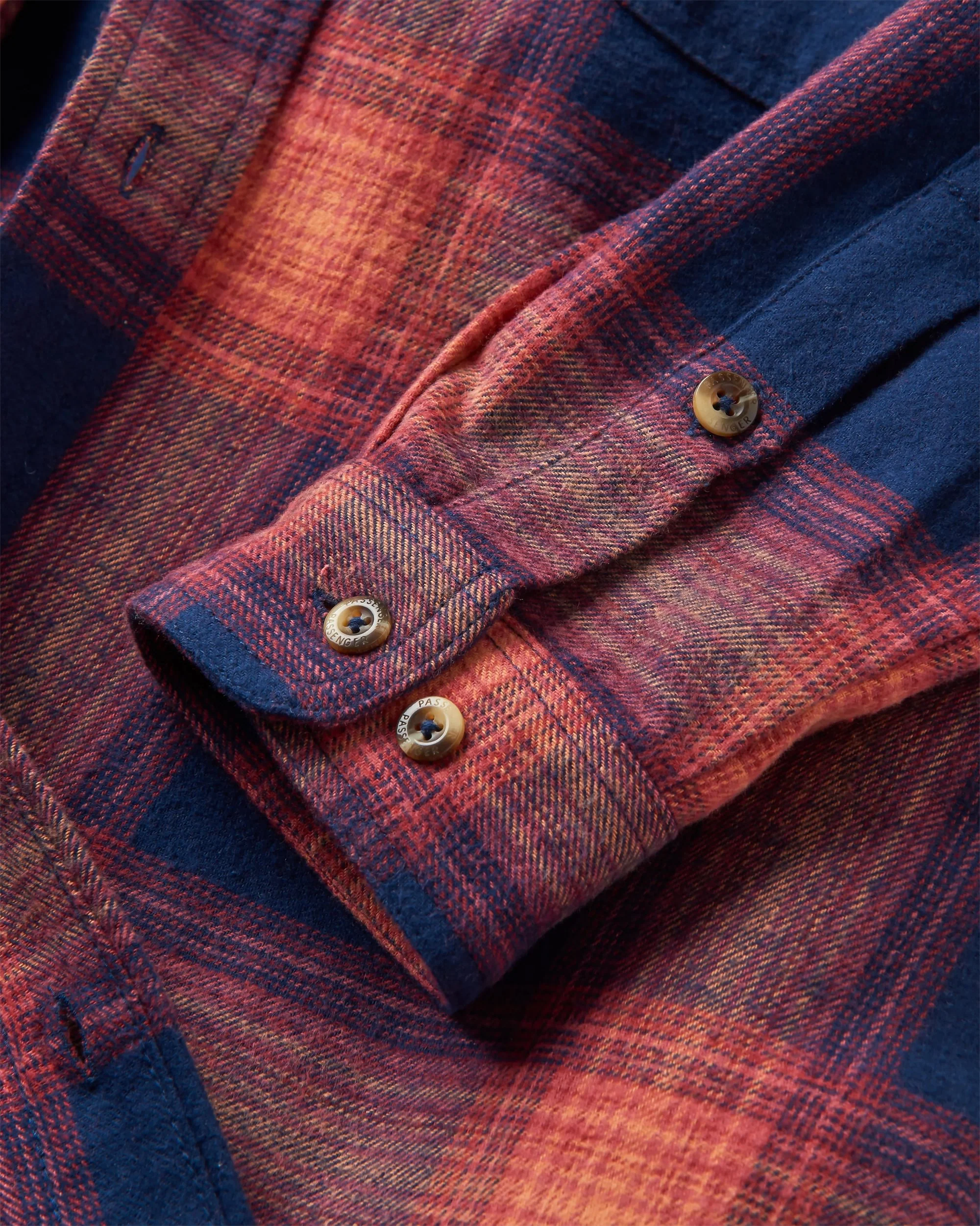 Backcountry Check Shirt - Rich Navy/ Red Ochre Check - Image 6