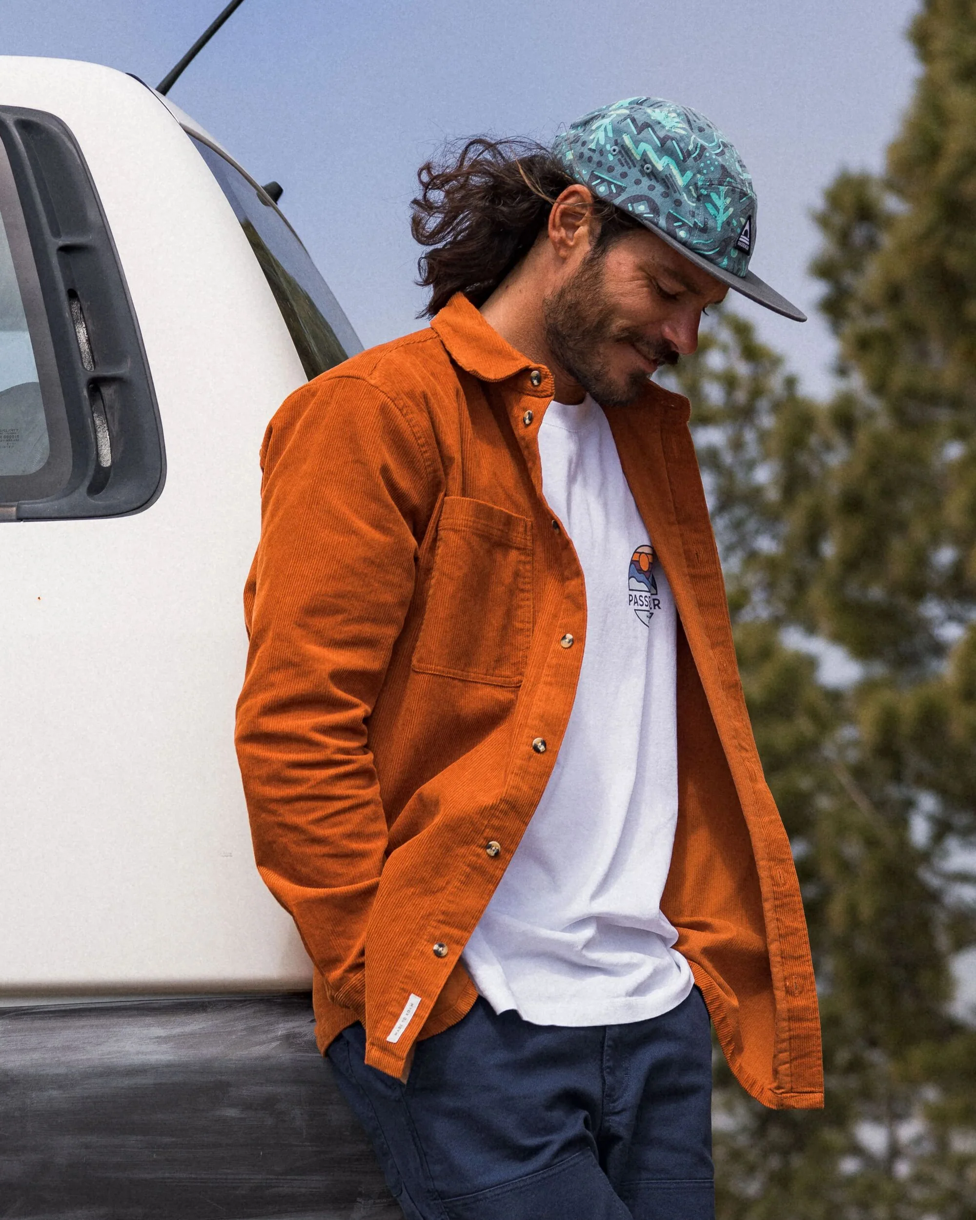 Backcountry Corduroy Shirt - Sunset Orange - Image 2