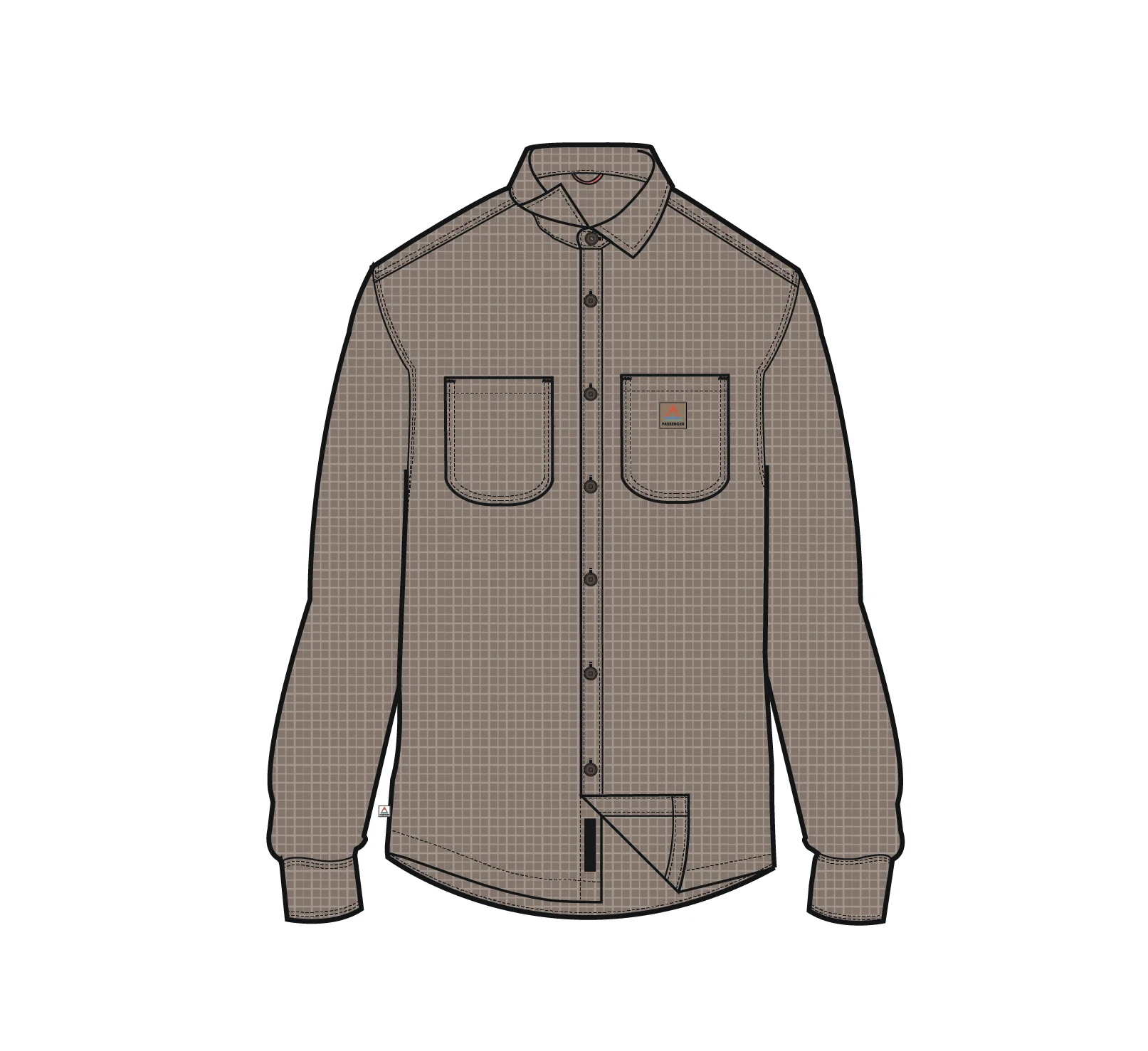 Backcountry Grid Cord Shirt - Simply Taupe - Image 11