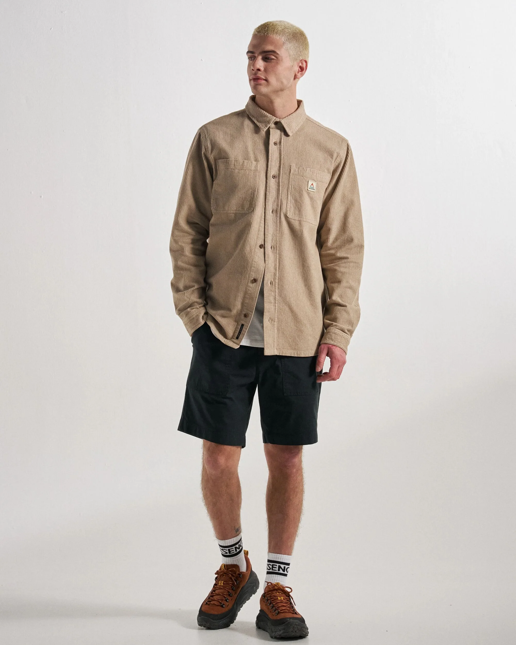 Backcountry Grid Cord Shirt - Simply Taupe - Image 5
