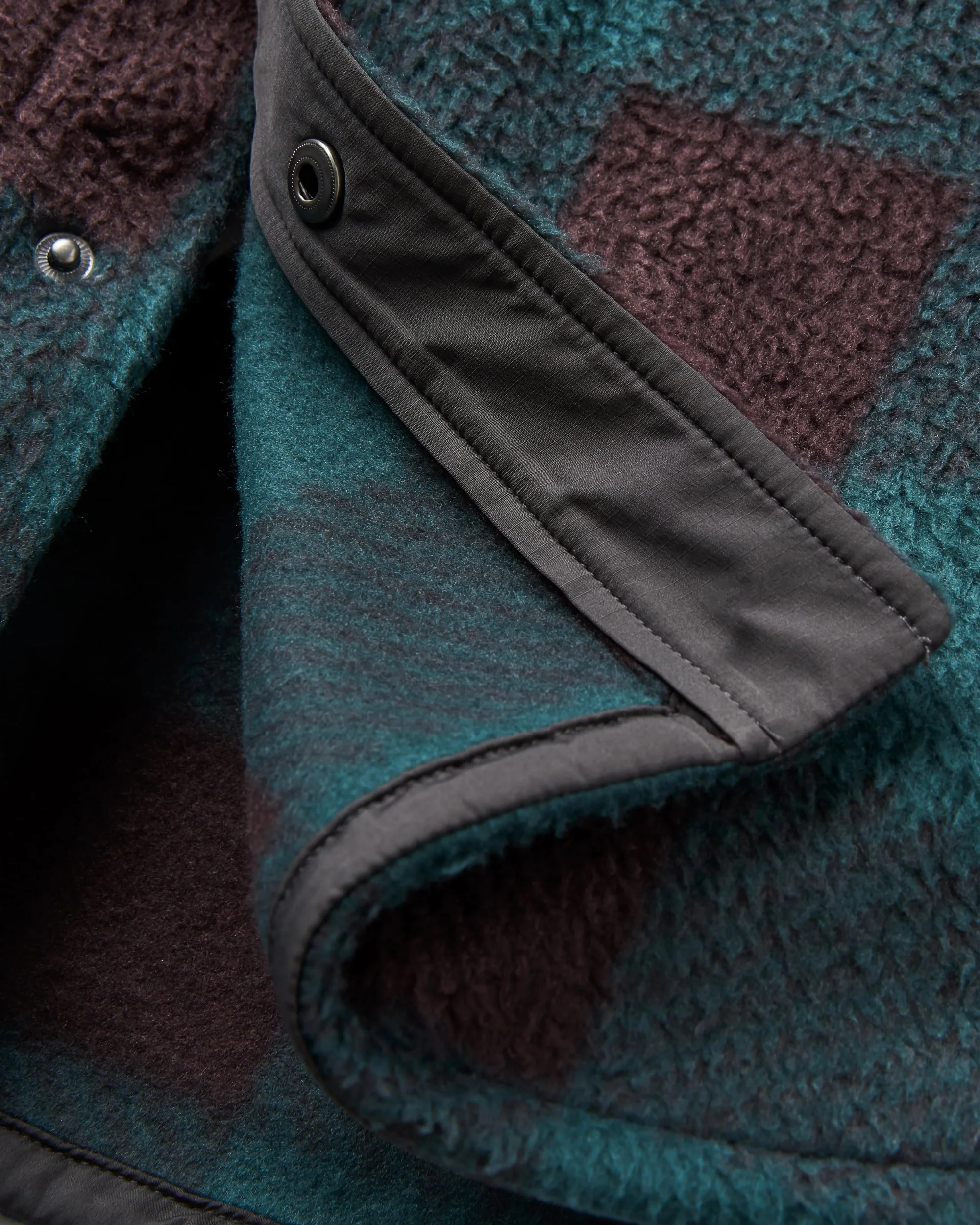 Backcountry Sherpa Fleece Shirt - Dark Fern/Espresso Check - Image 7