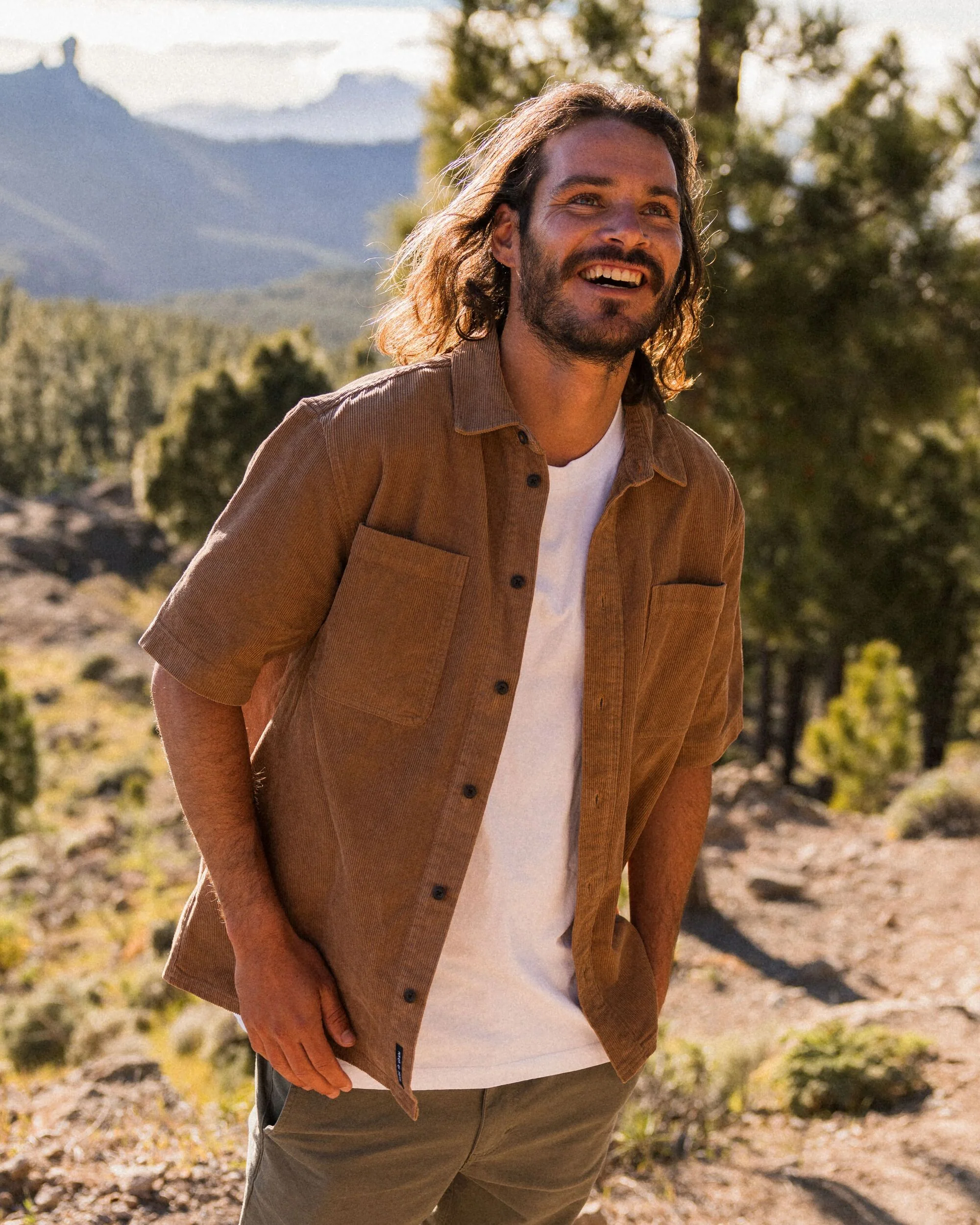 Backcountry Short Sleeve Cord Shirt - Toffee - Image 4