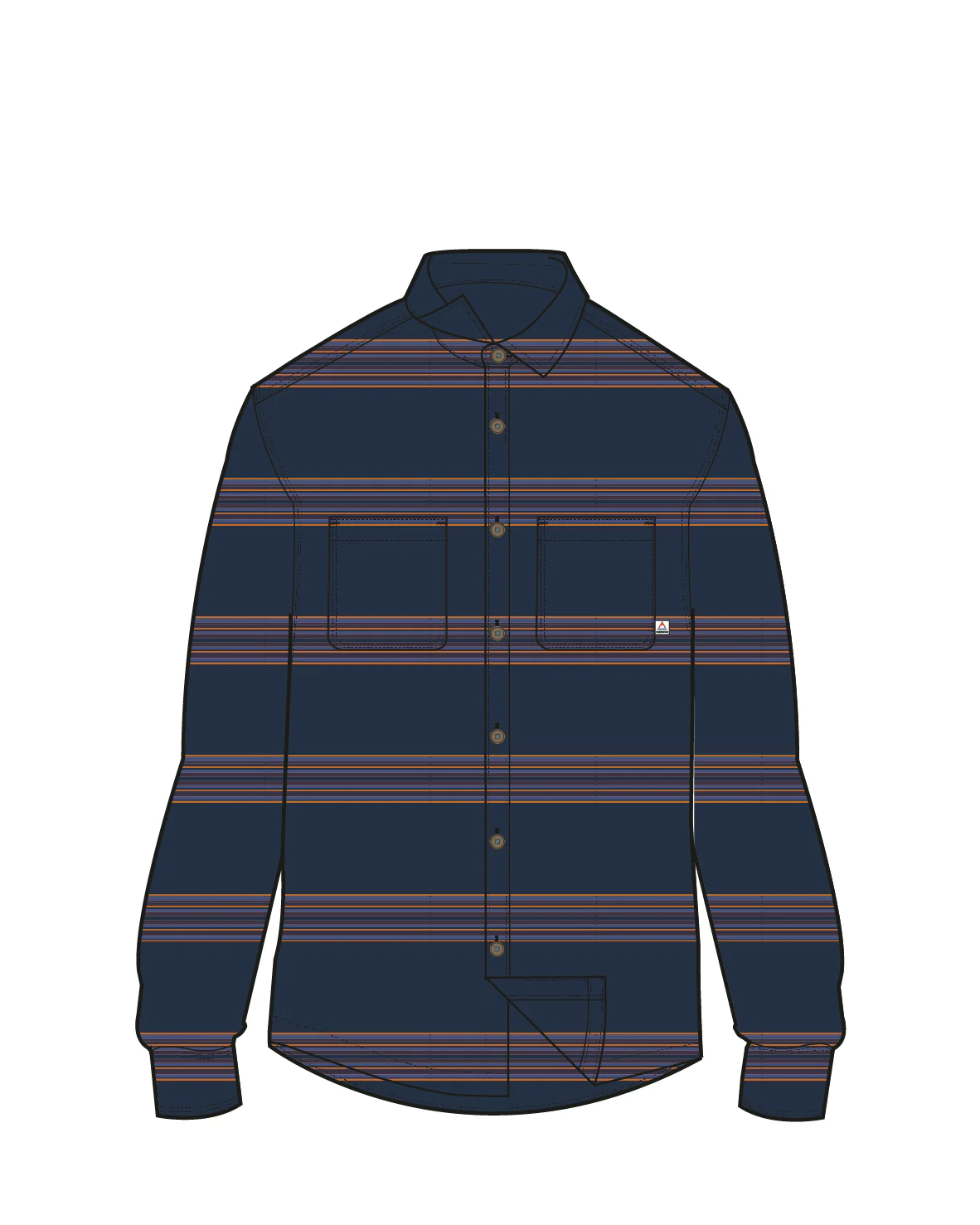 Backcountry Stripe Light Shirt - Rich Navy/Deep Plum Stripe - Image 12