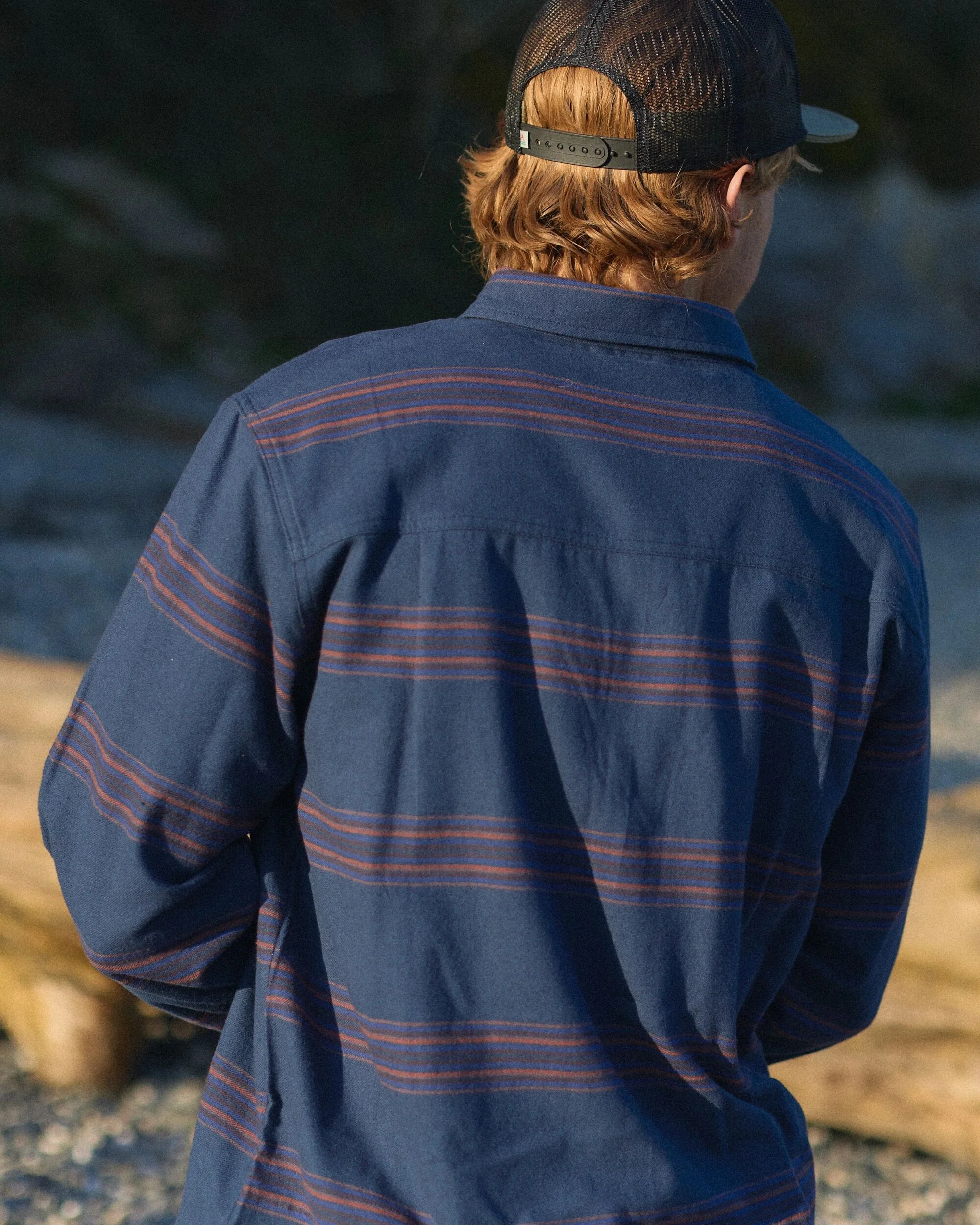 Backcountry Stripe Light Shirt - Rich Navy/Deep Plum Stripe - Image 5