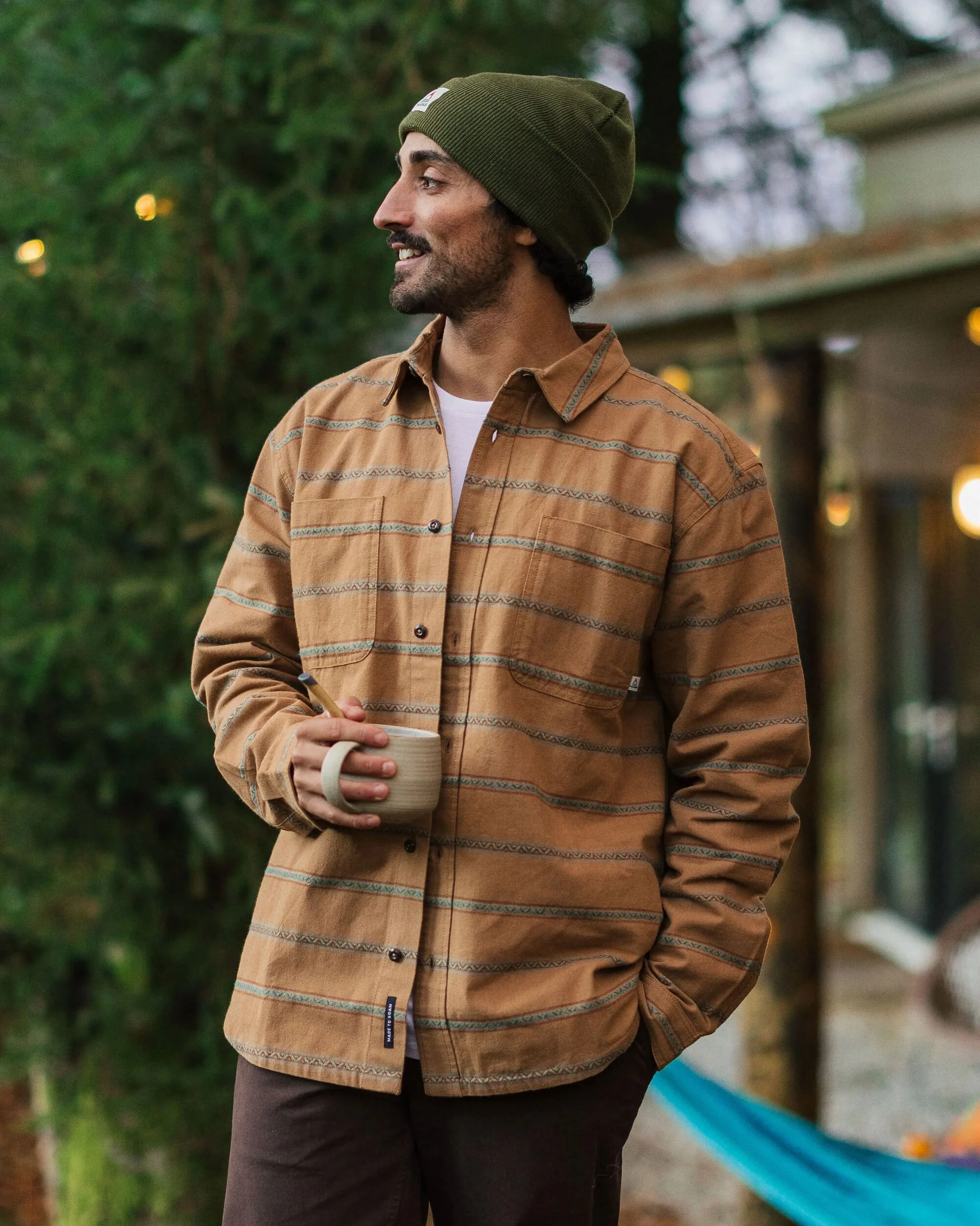 Backcountry Stripe Shirt - Toffee Jacquard - Image 3