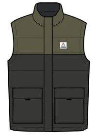 Baltic Insulated Gilet - Black/Khaki - Image 9