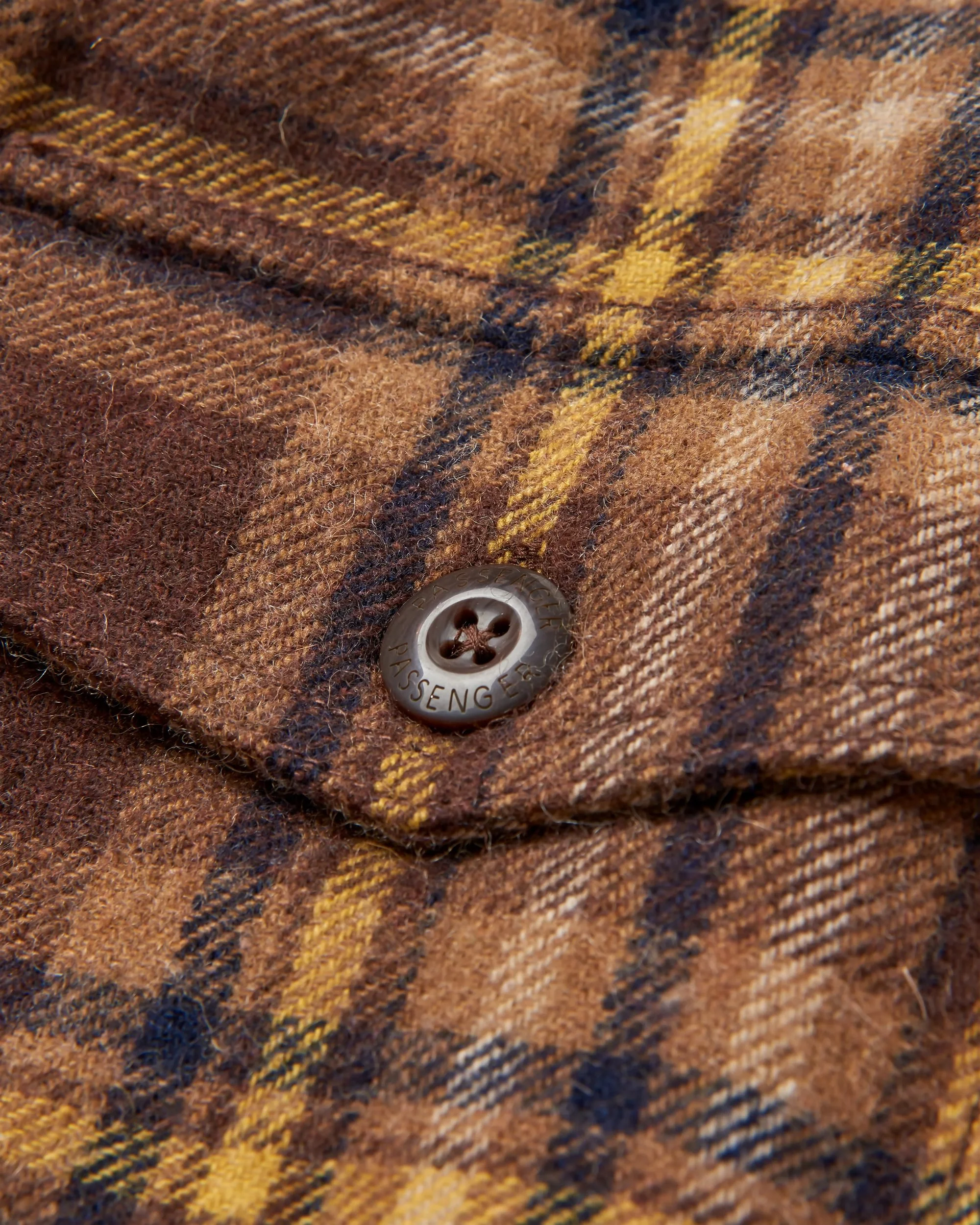 Barren Overshirt - Brown/Mustard Check - Image 3