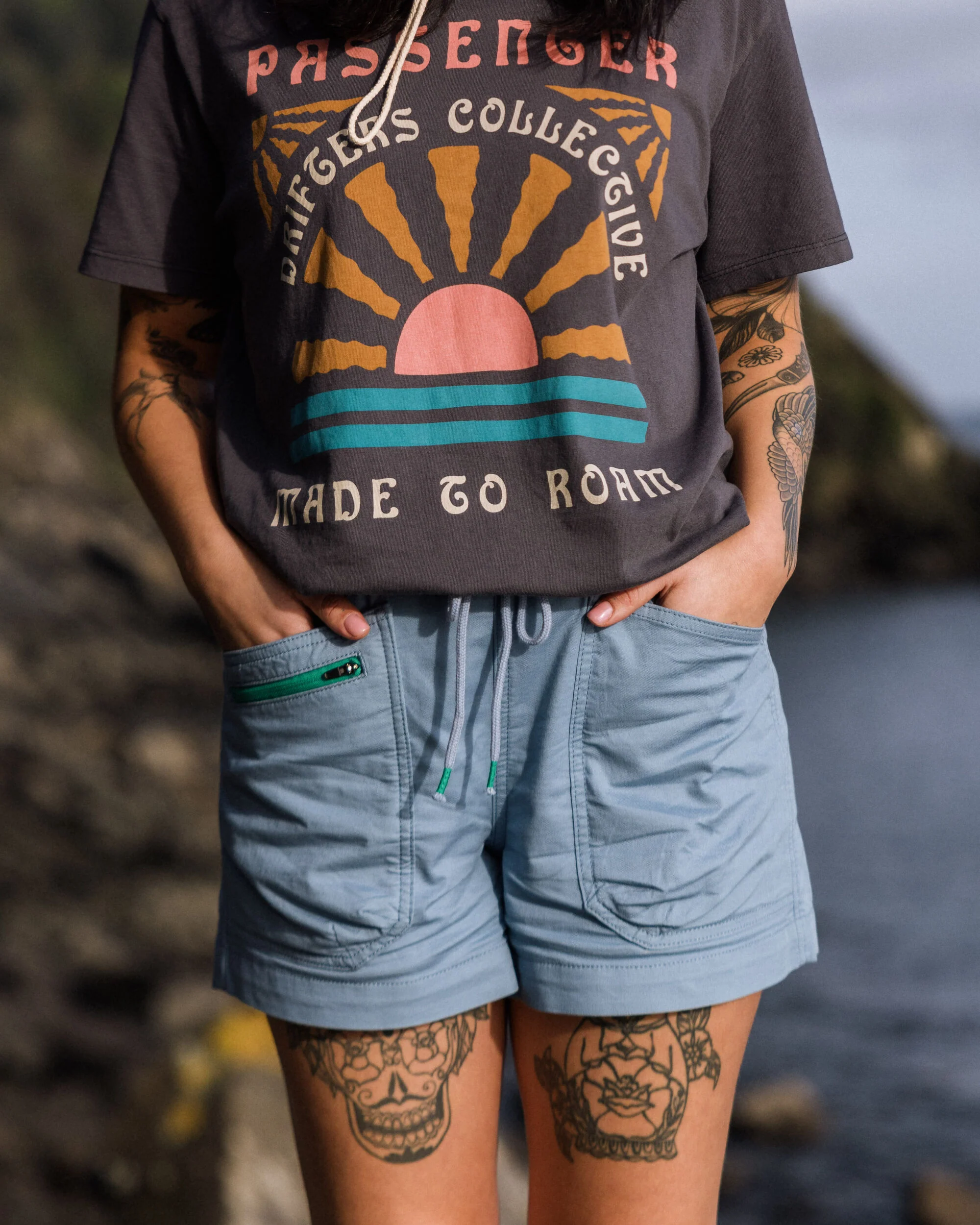 Basswood Organic Cotton Short - Faded Denim - Image 3