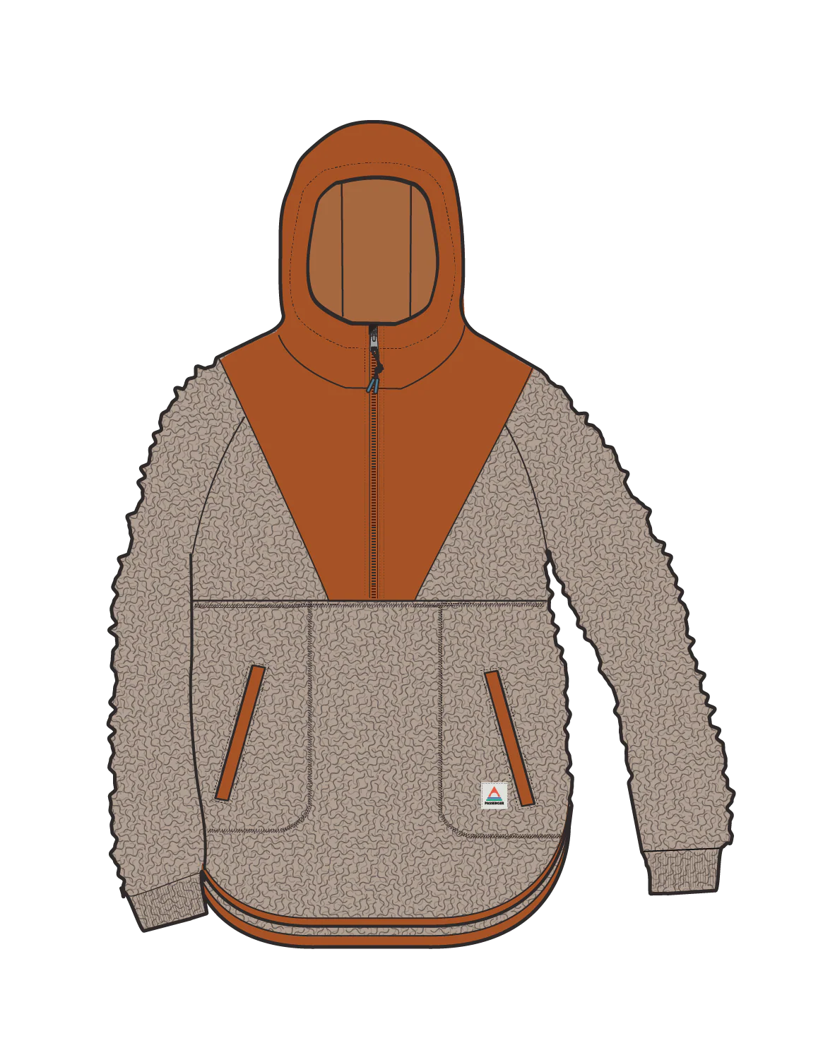 Beaumont Sherpa Hooded Fleece - Simply Taupe - Image 7